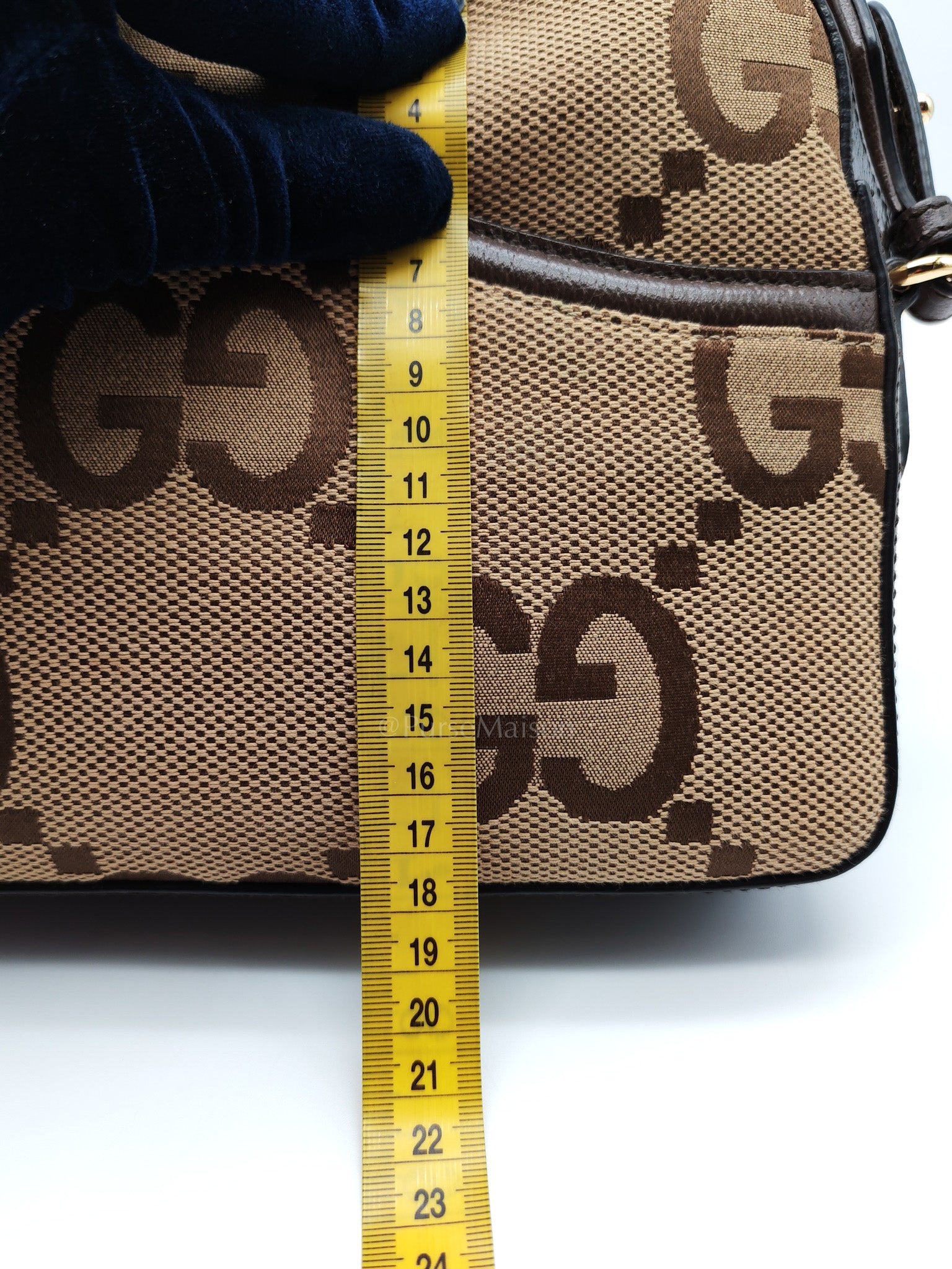 Messenger Bag in Ebony Jumbo GG Canvas | Purse Maison Luxury Bags Shop
