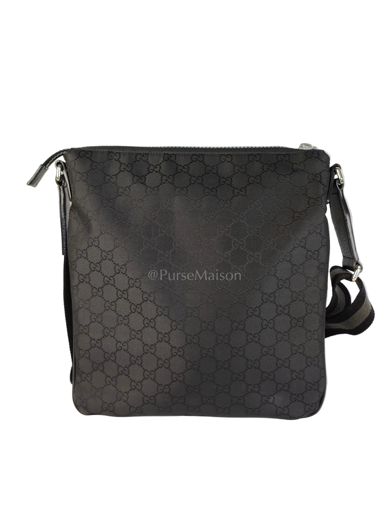 Messenger Bag in GG Guccissima Web Black Canvas | Purse Maison Luxury Bags Shop