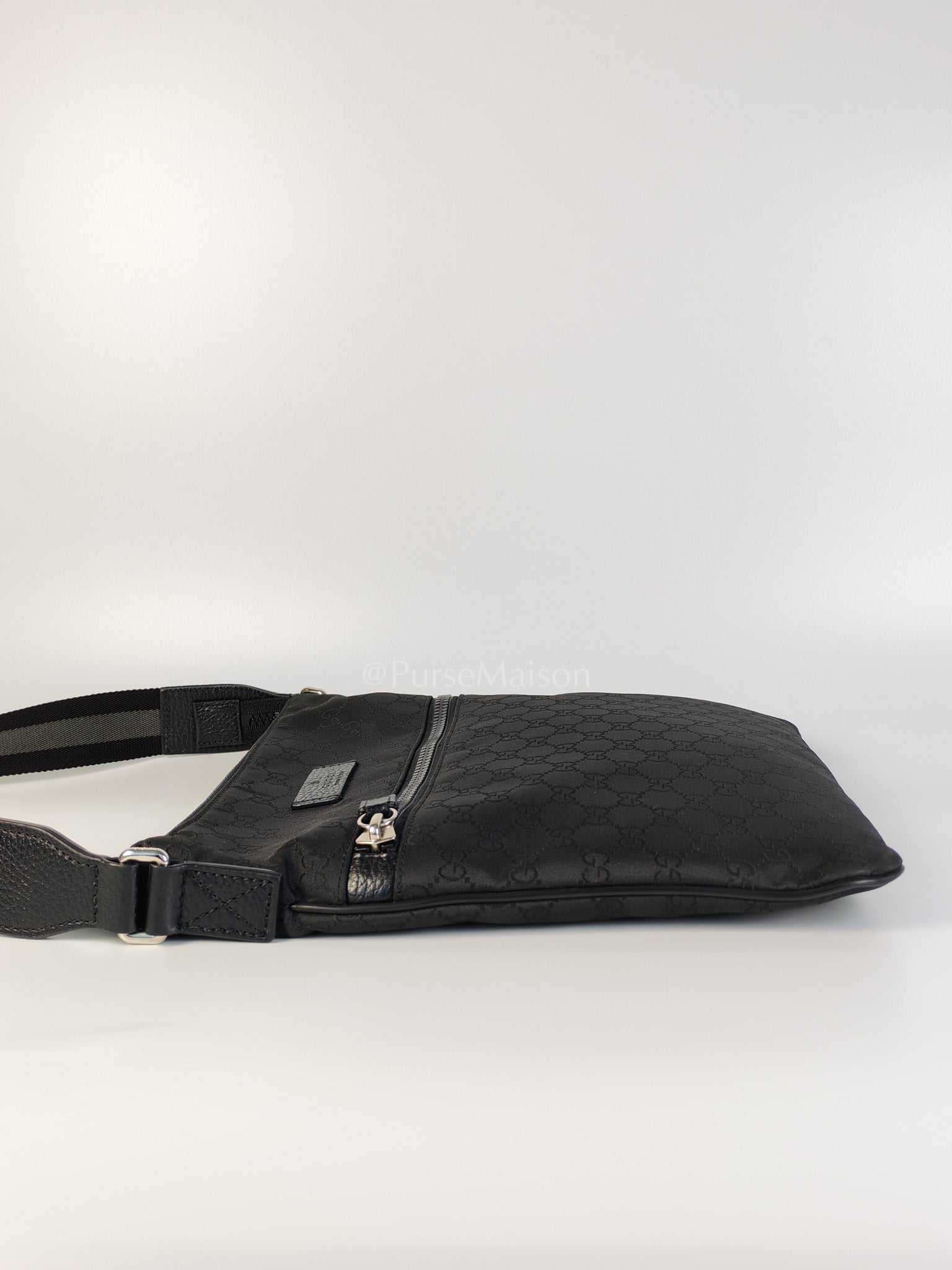 Messenger Bag in GG Guccissima Web Black Canvas | Purse Maison Luxury Bags Shop