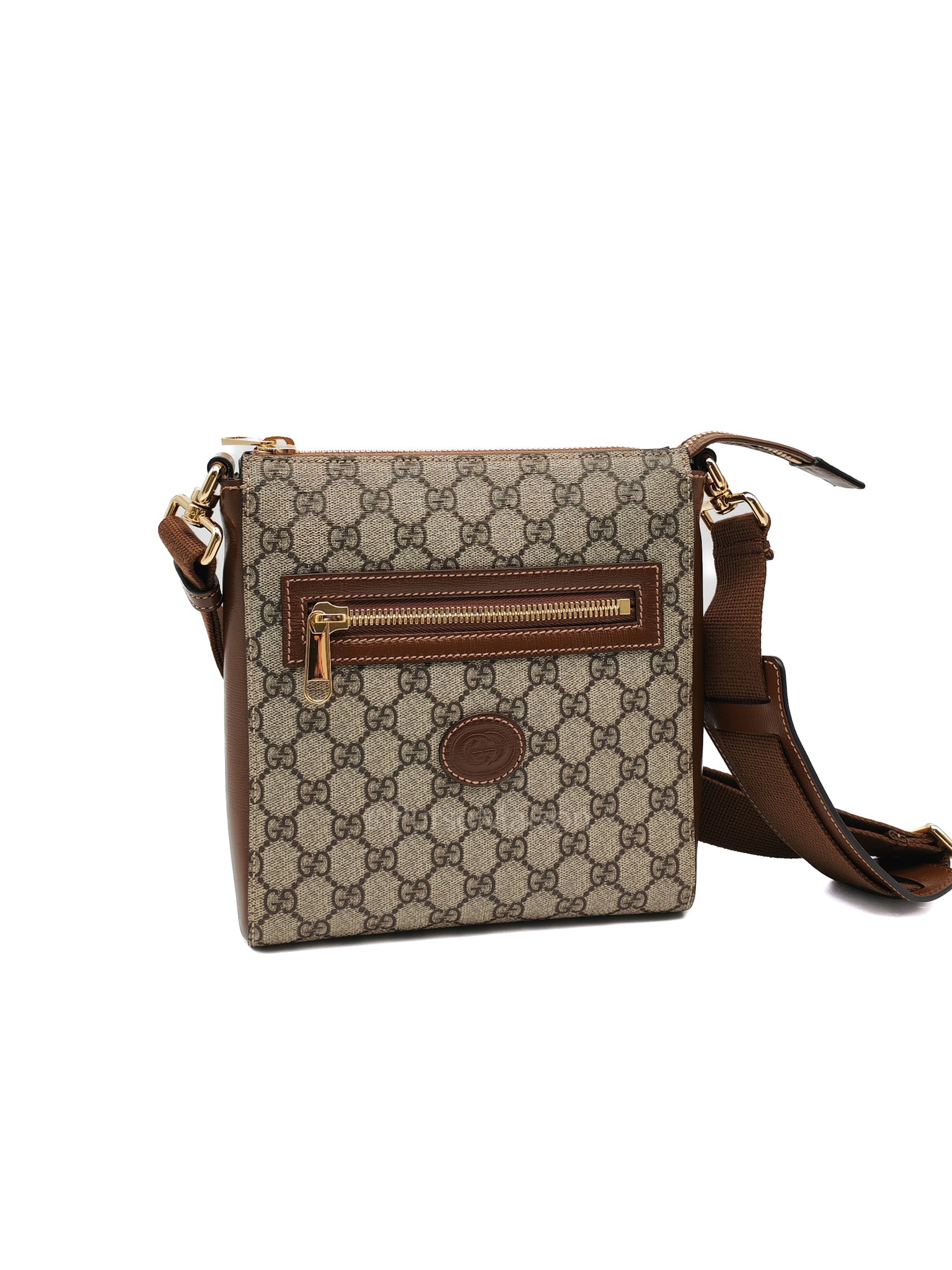 Messenger Bag Vintage in GG Supreme Canvas & Interlocking G Patch | Purse Maison Luxury Bags Shop