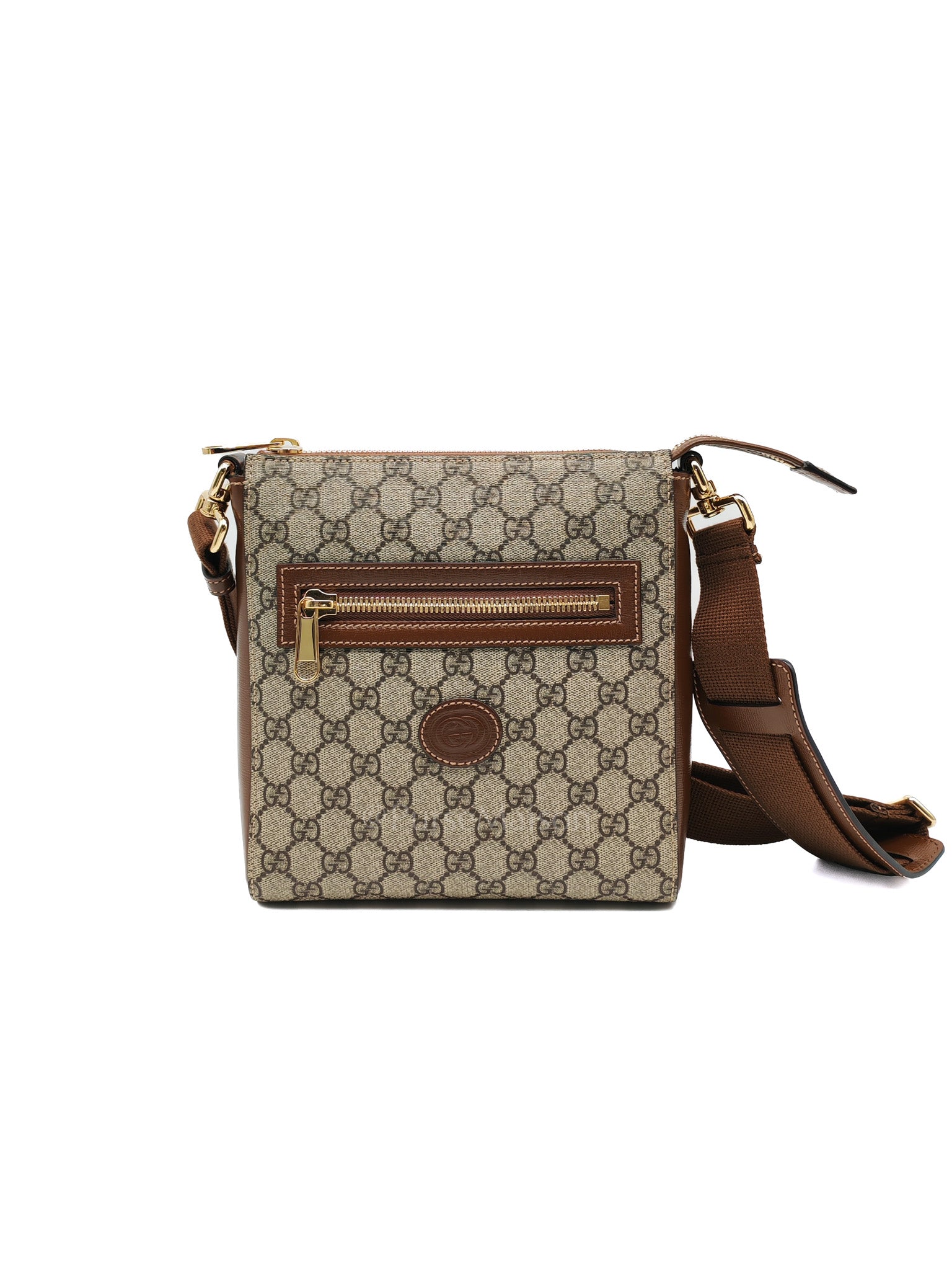 Messenger Bag Vintage in GG Supreme Canvas & Interlocking G Patch | Purse Maison Luxury Bags Shop