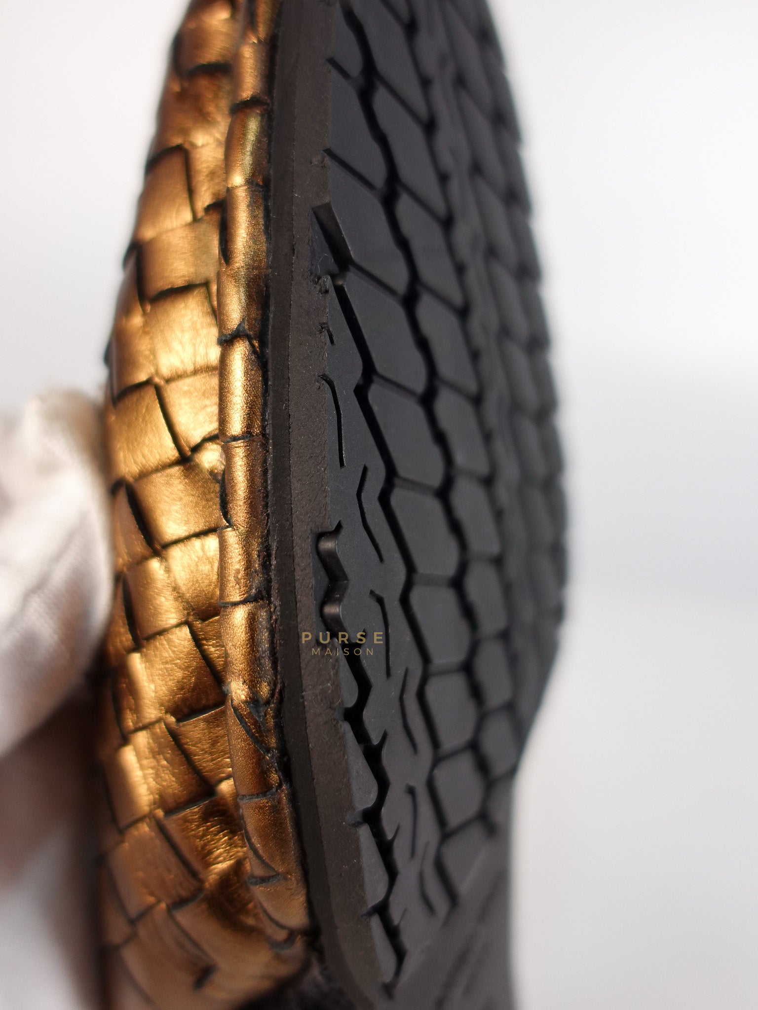 Metallic Brown Intrecciato Leather Sandals Size 40 EU (25.5cm) | Purse Maison Luxury Bags Shop