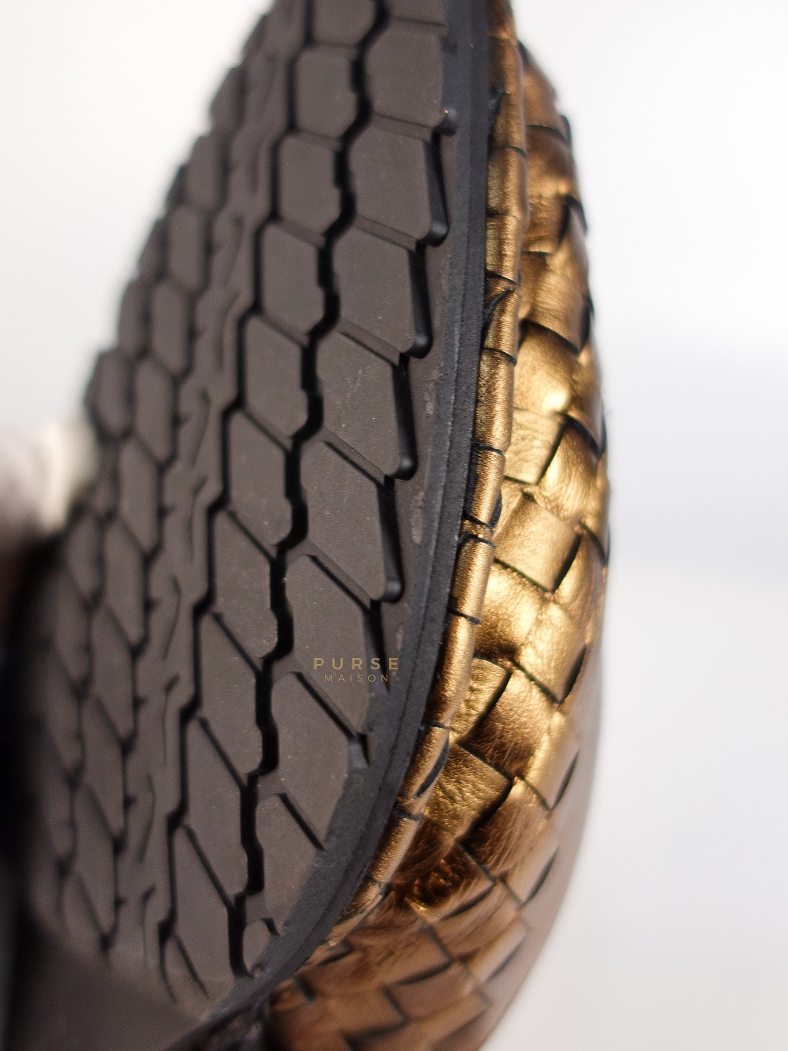 Metallic Brown Intrecciato Leather Sandals Size 40 EU (25.5cm) | Purse Maison Luxury Bags Shop