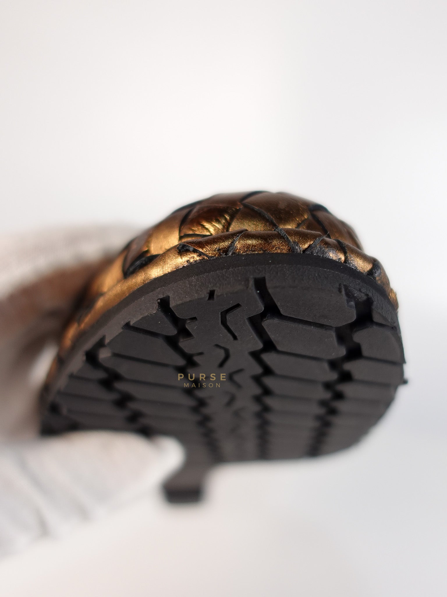 Metallic Brown Intrecciato Leather Sandals Size 40 EU (25.5cm) | Purse Maison Luxury Bags Shop