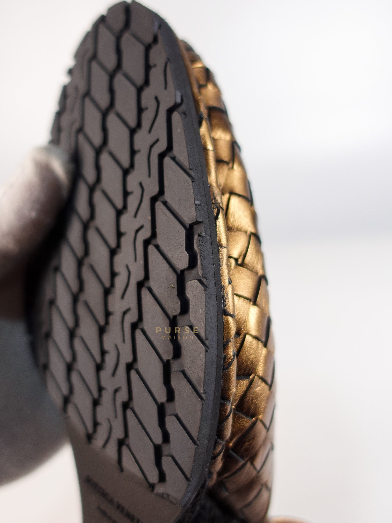 Metallic Brown Intrecciato Leather Sandals Size 40 EU (25.5cm) | Purse Maison Luxury Bags Shop