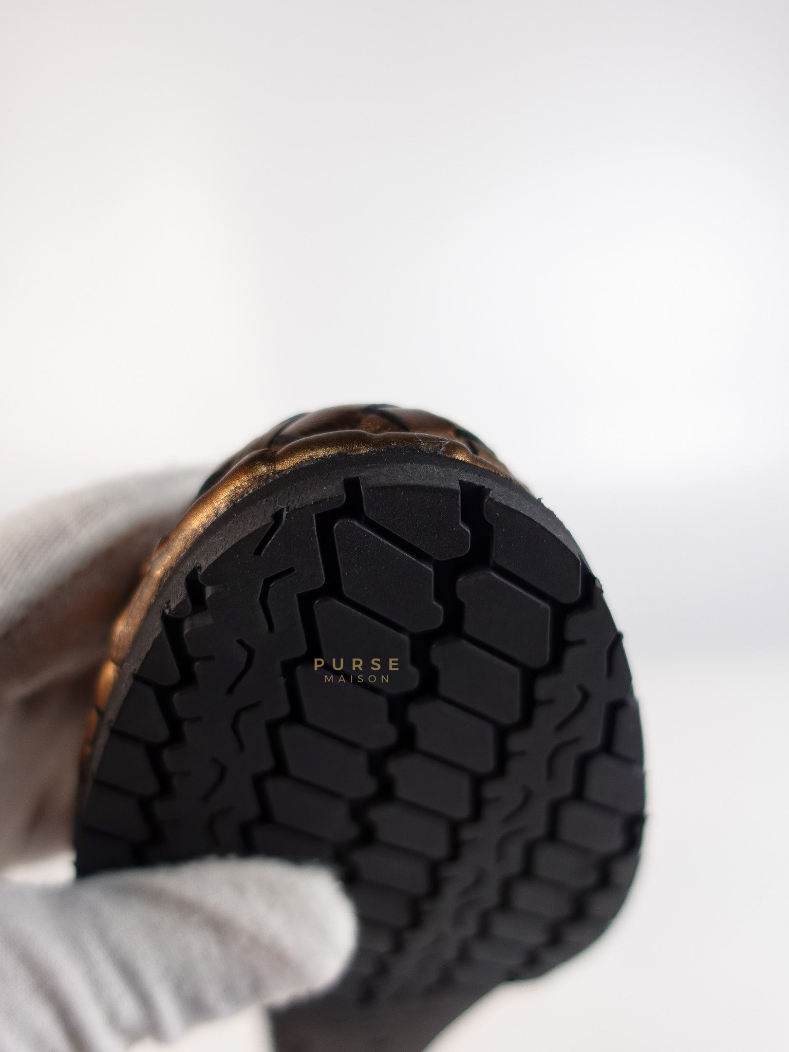 Metallic Brown Intrecciato Leather Sandals Size 40 EU (25.5cm) | Purse Maison Luxury Bags Shop