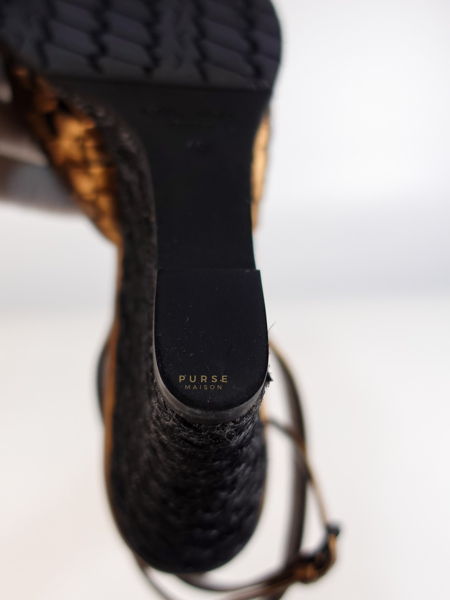 Metallic Brown Intrecciato Leather Sandals Size 40 EU (25.5cm) | Purse Maison Luxury Bags Shop