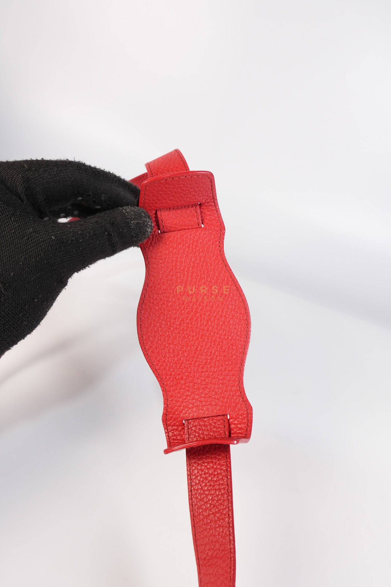 Metallic City Small in Red Pebbled Calfskin Leather | Purse Maison Luxury Bags Shop