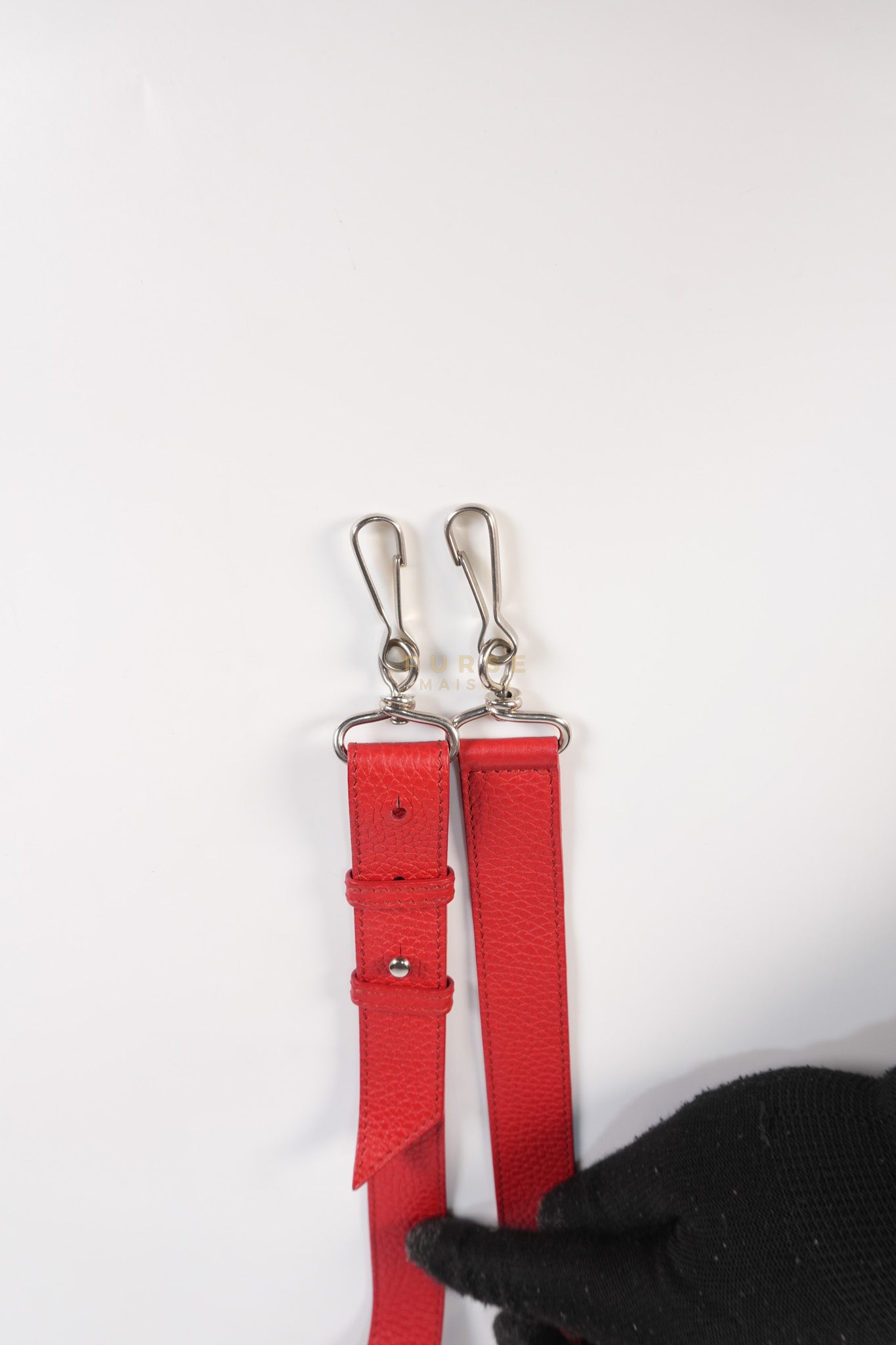 Metallic City Small in Red Pebbled Calfskin Leather | Purse Maison Luxury Bags Shop