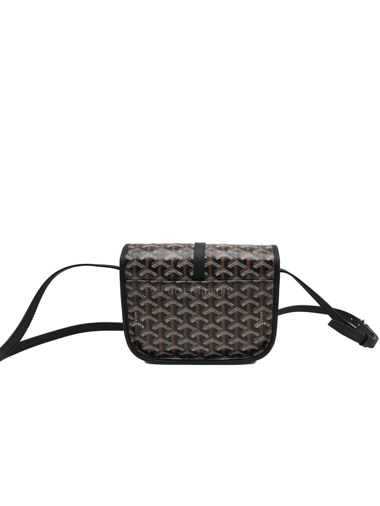 Belvedere PM Crossbody Bag in Black/Noir Goyardine Canvas
