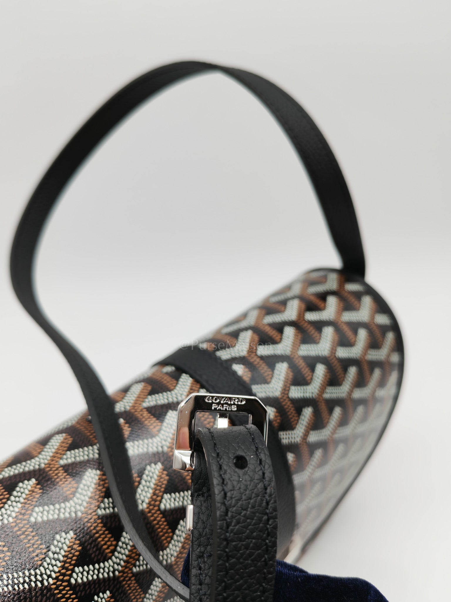 Belvedere PM Crossbody Bag in Black/Noir Goyardine Canvas