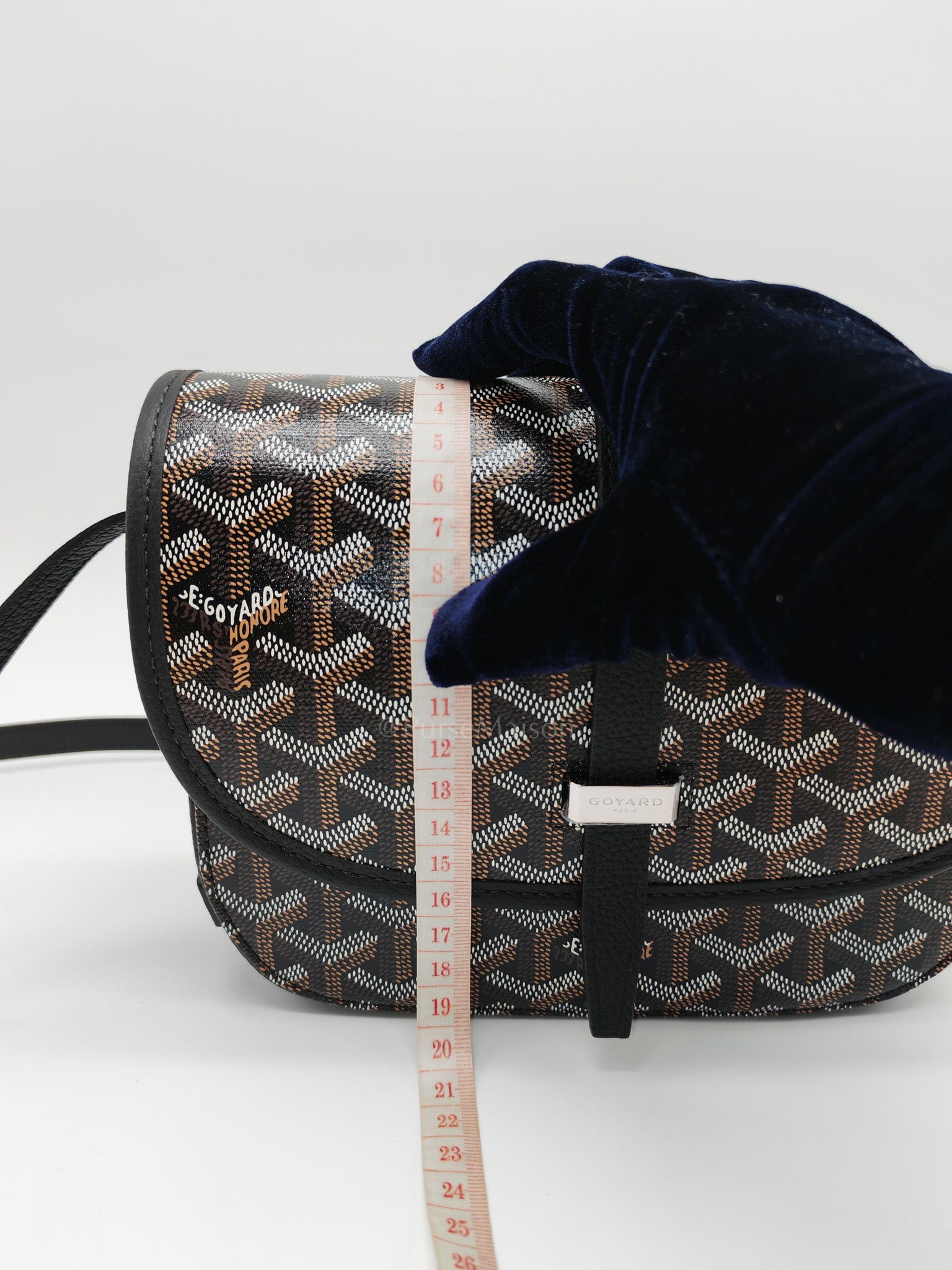 Belvedere PM Crossbody Bag in Black/Noir Goyardine Canvas