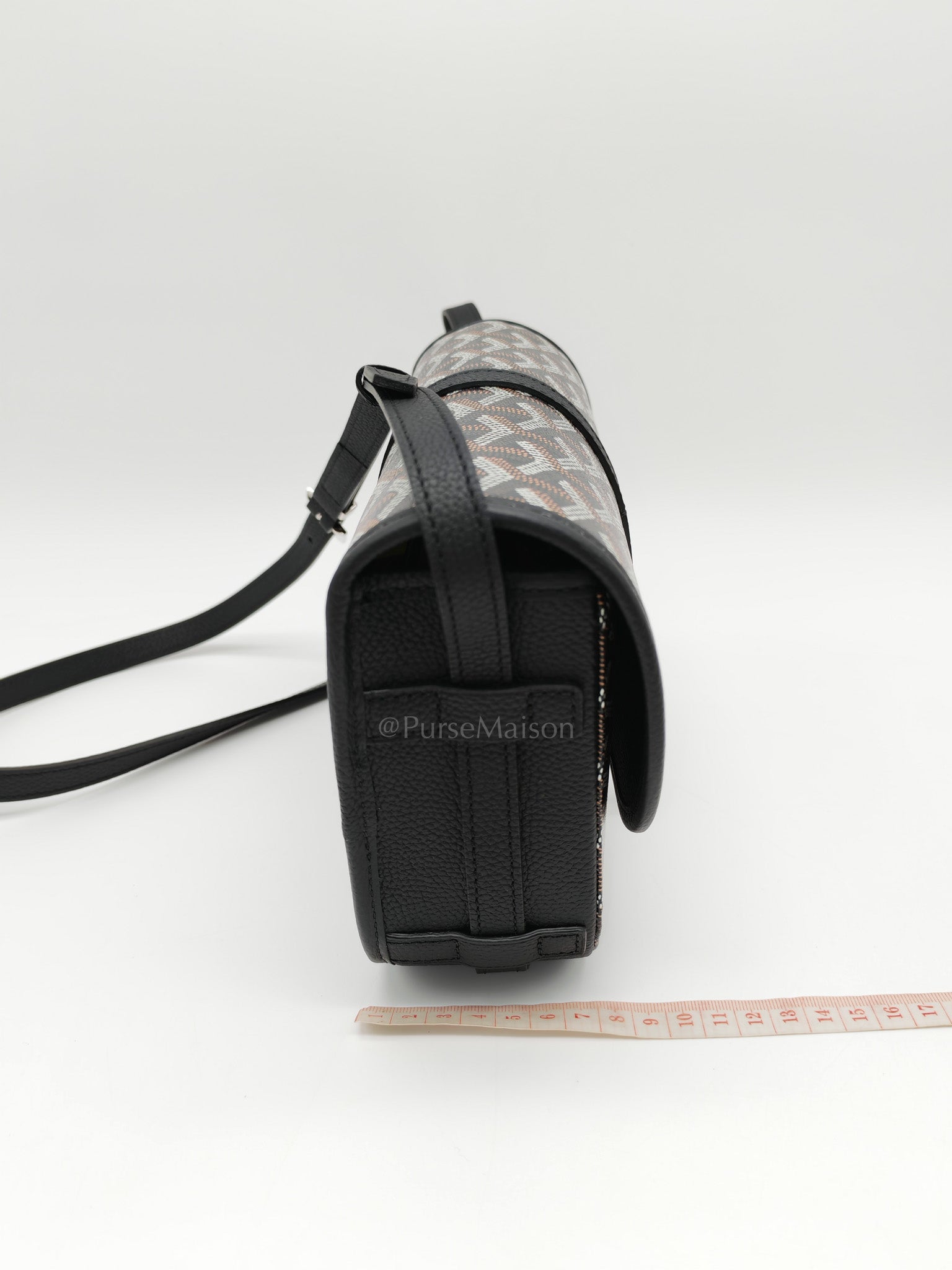 Belvedere PM Crossbody Bag in Black/Noir Goyardine Canvas