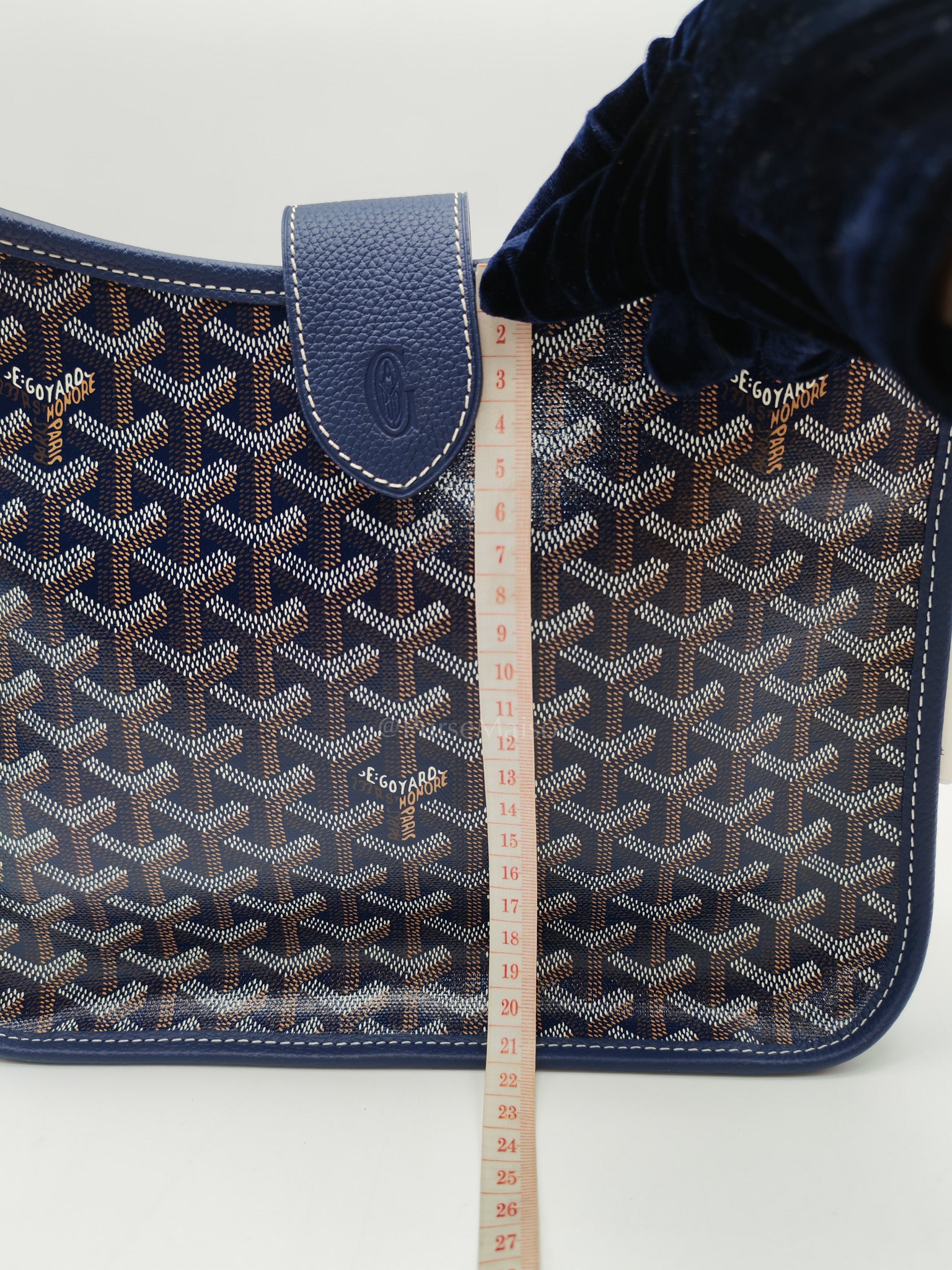Sac Musette in Navy Blue/Bleu Marine Goyardine Canvas