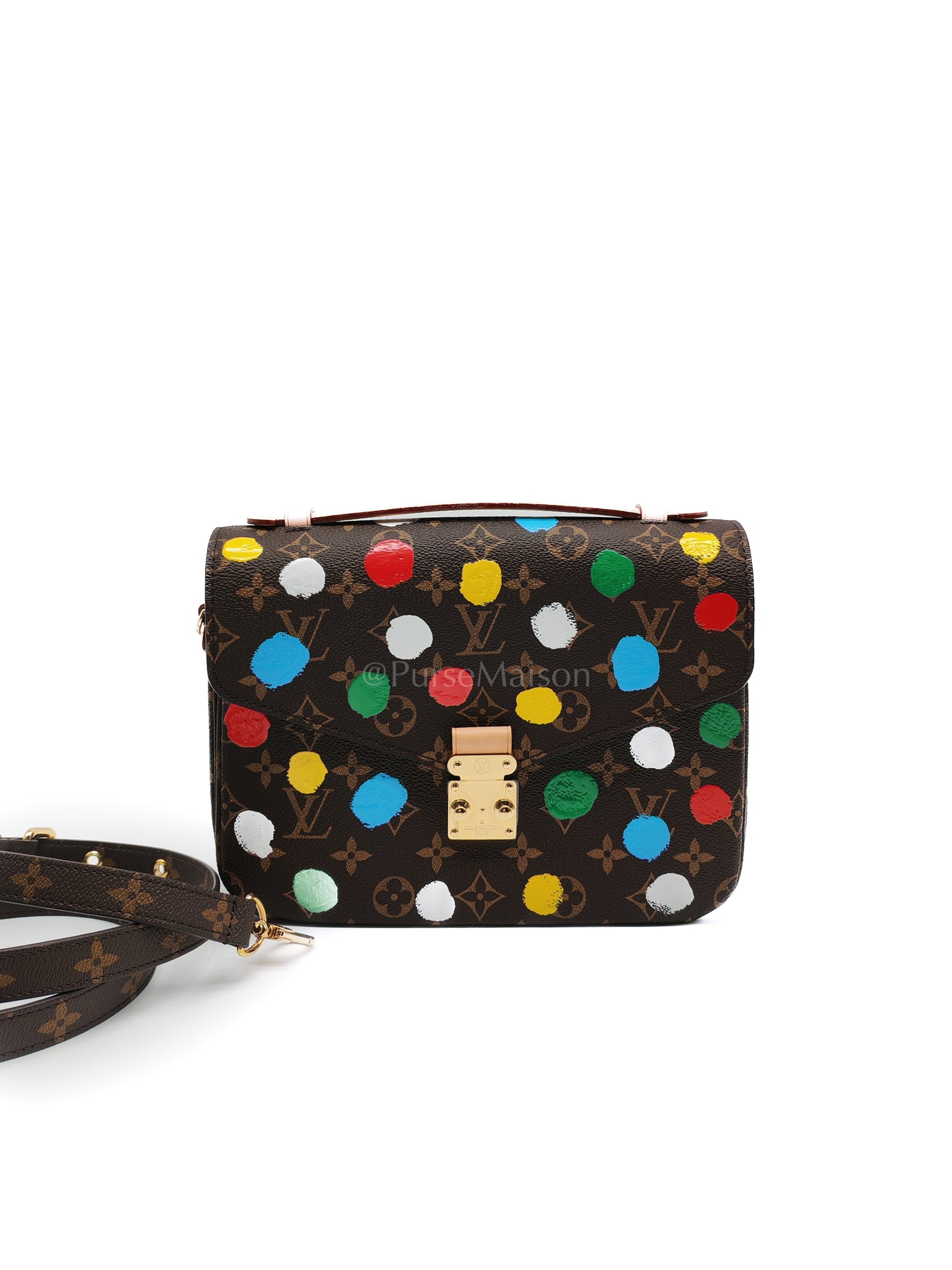 Metis Yayoi Kusama in Monogram Canvas Crossbody Bag (Microchip) | Purse Maison Luxury Bags Shop