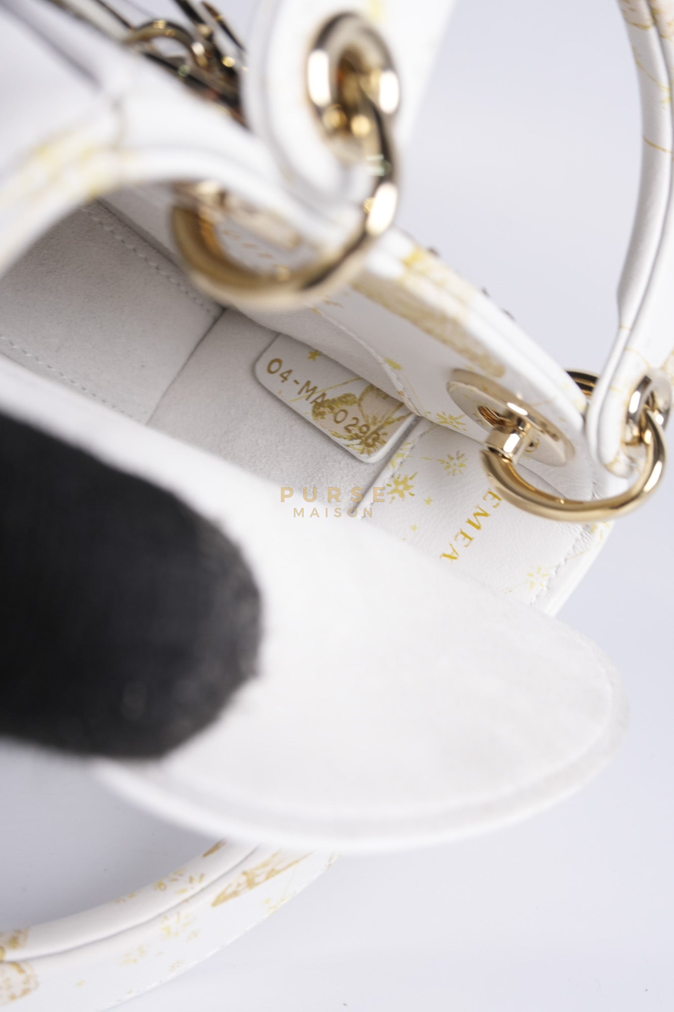 Micro Lady Dior Butterfly Zodiac in White Calfskin Leather | Purse Maison Luxury Bags Shop