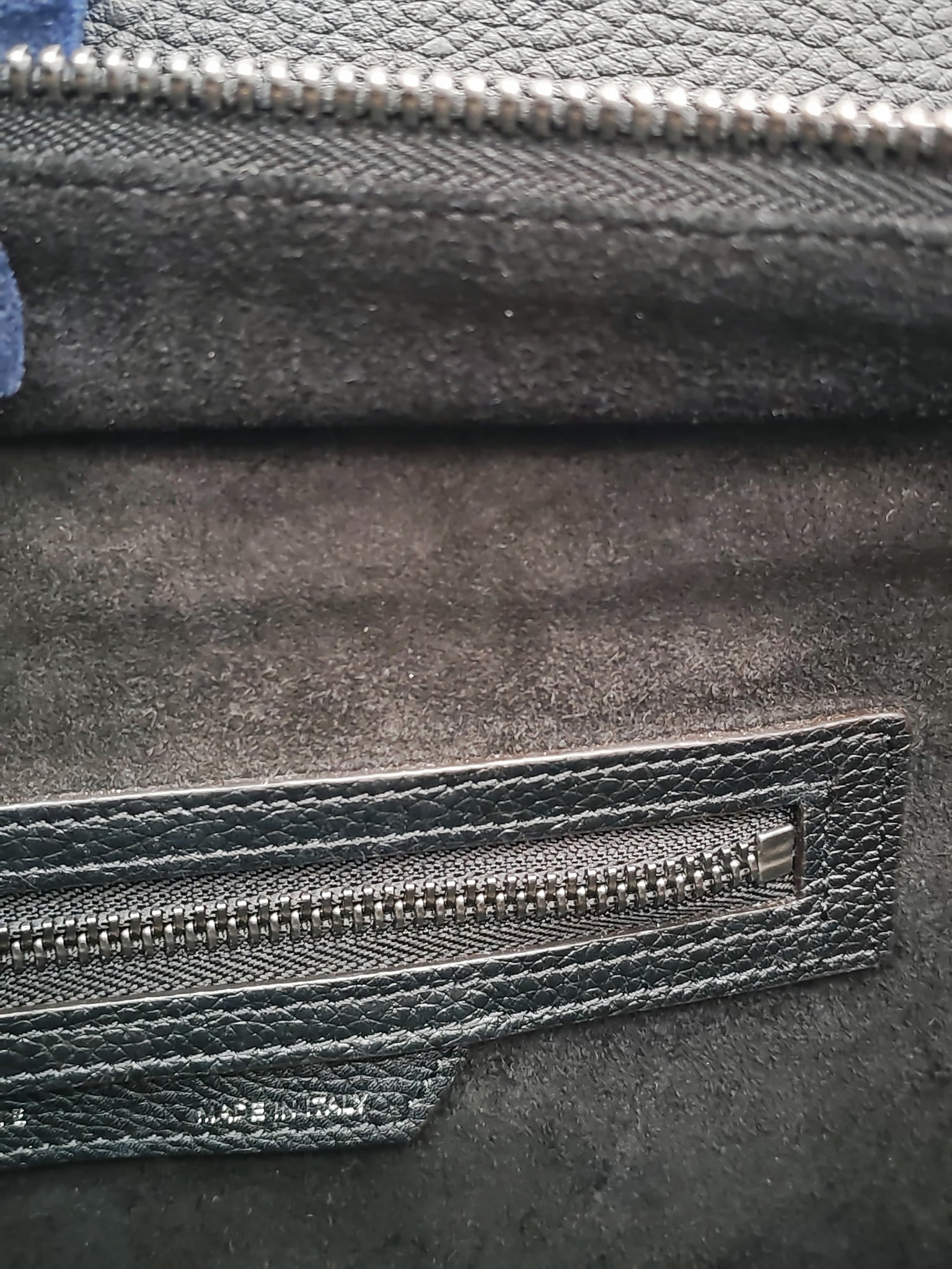 Micro Luggage Tote Bag in Black Grained Calfskin Leather | Purse Maison Luxury Bags Shop