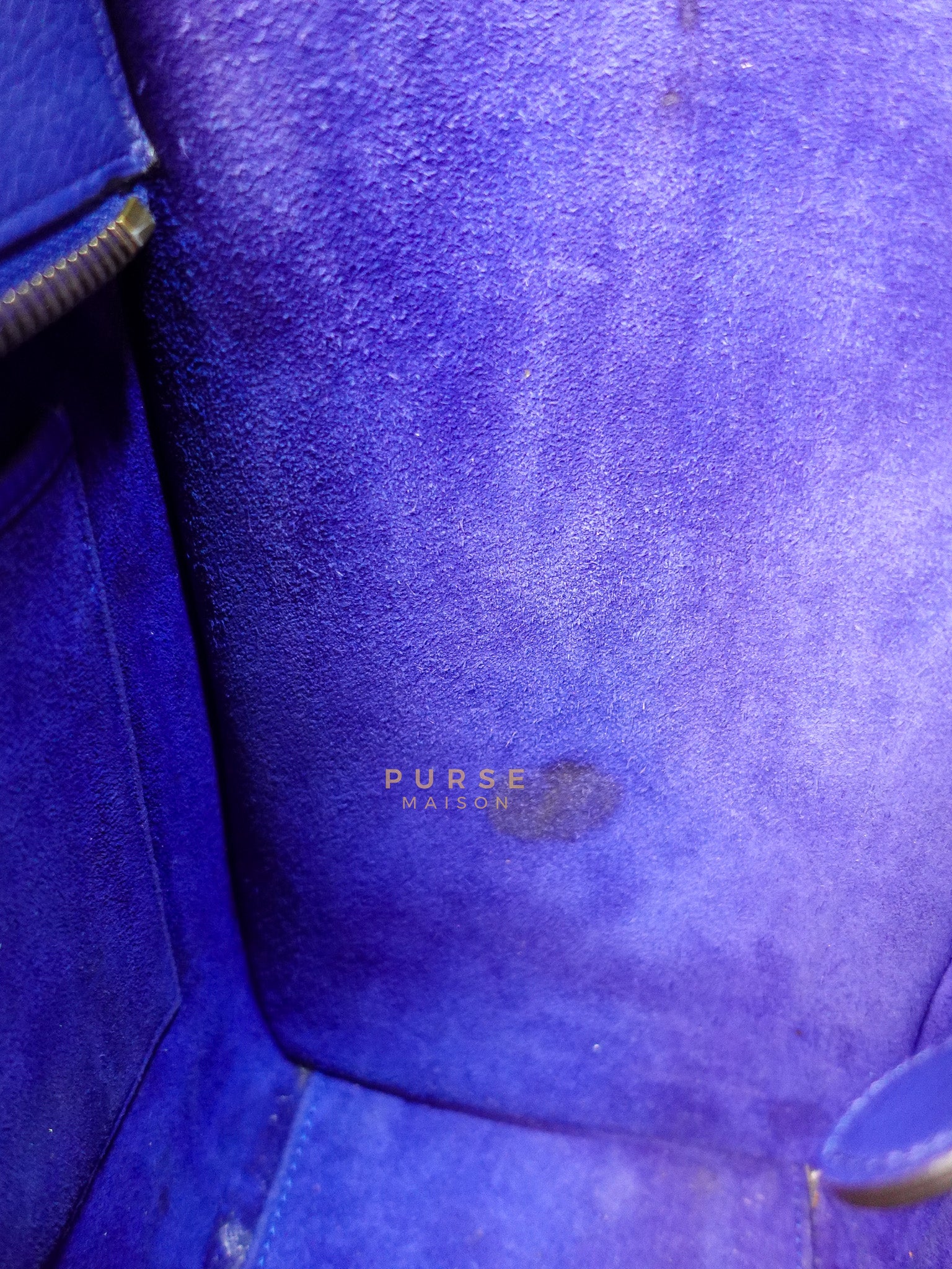 Micro Luggage Tote Bag in Blue Calfskin Leather | Purse Maison Luxury Bags Shop