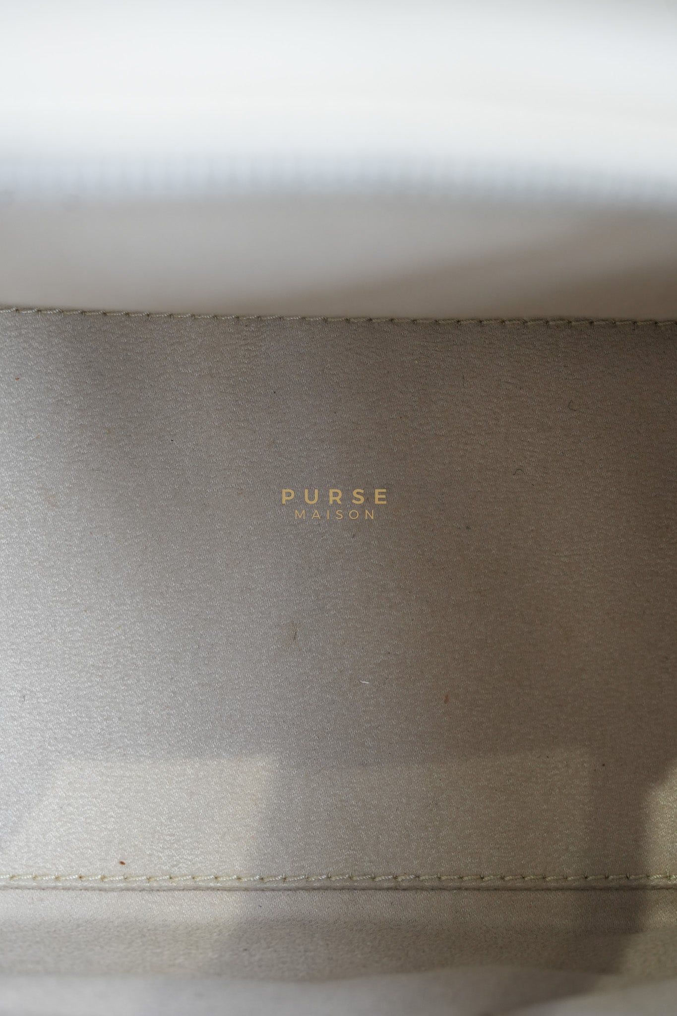 Micro Luggage Tote Bag in Dark Beige Grained Calfskin Leather | Purse Maison Luxury Bags Shop