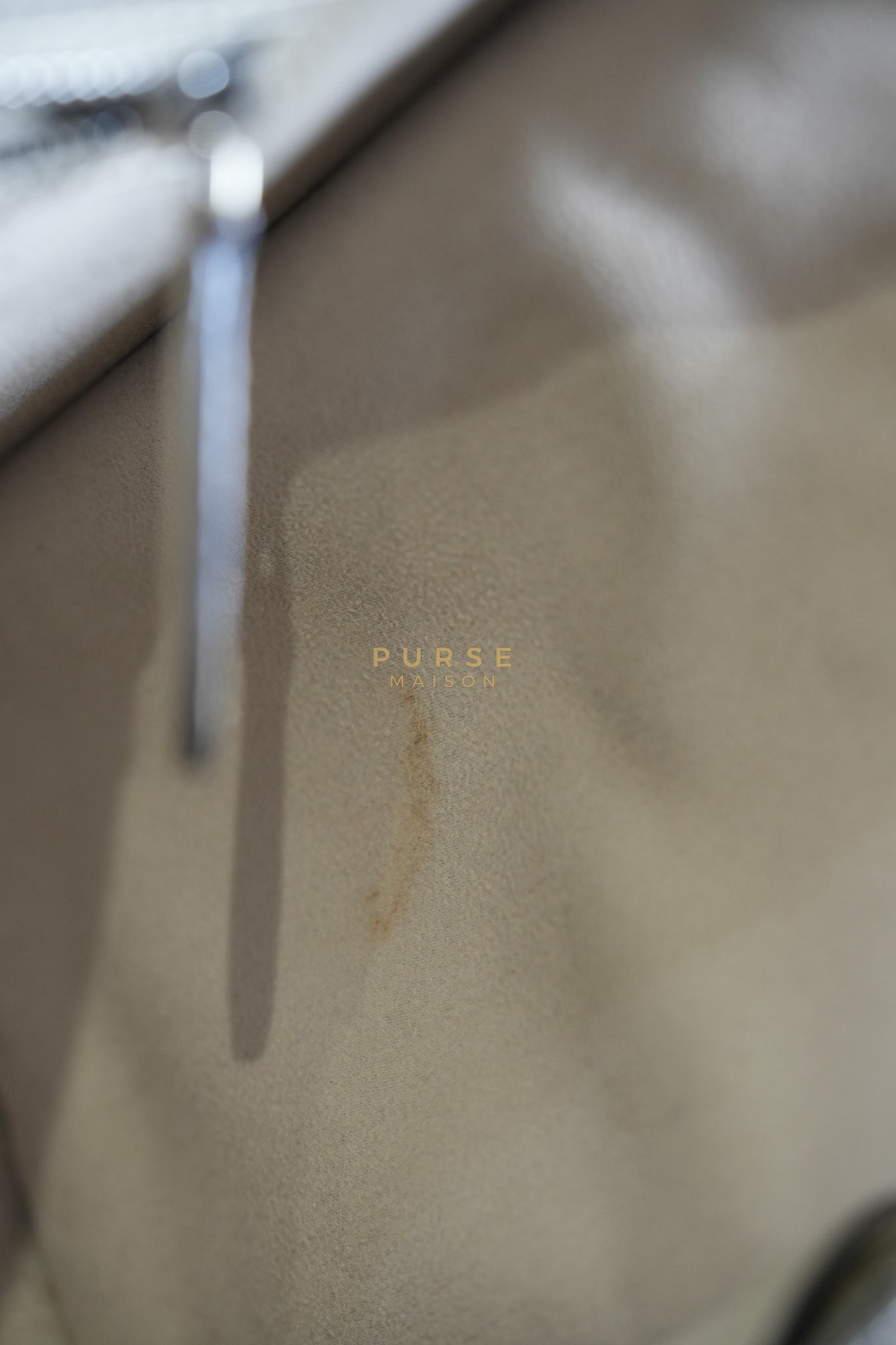 Micro Luggage Tote Bag in Dark Beige Grained Calfskin Leather | Purse Maison Luxury Bags Shop