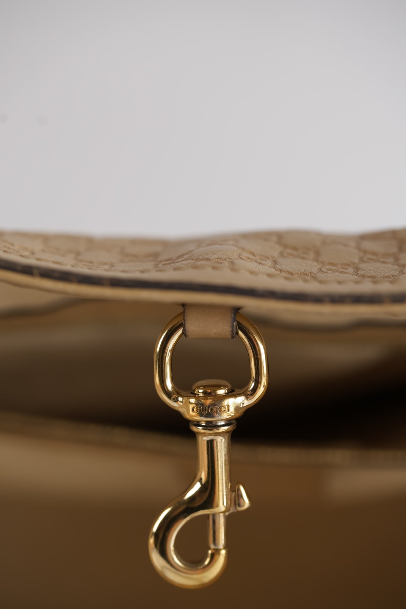 Microguccissima Leather Tote Bag in Beige | Purse Maison Luxury Bags Shop