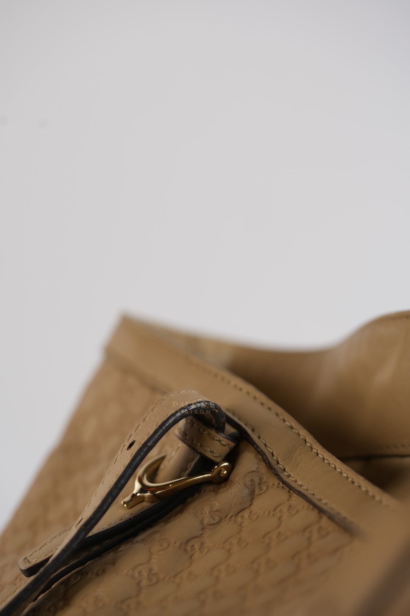 Microguccissima Leather Tote Bag in Beige | Purse Maison Luxury Bags Shop