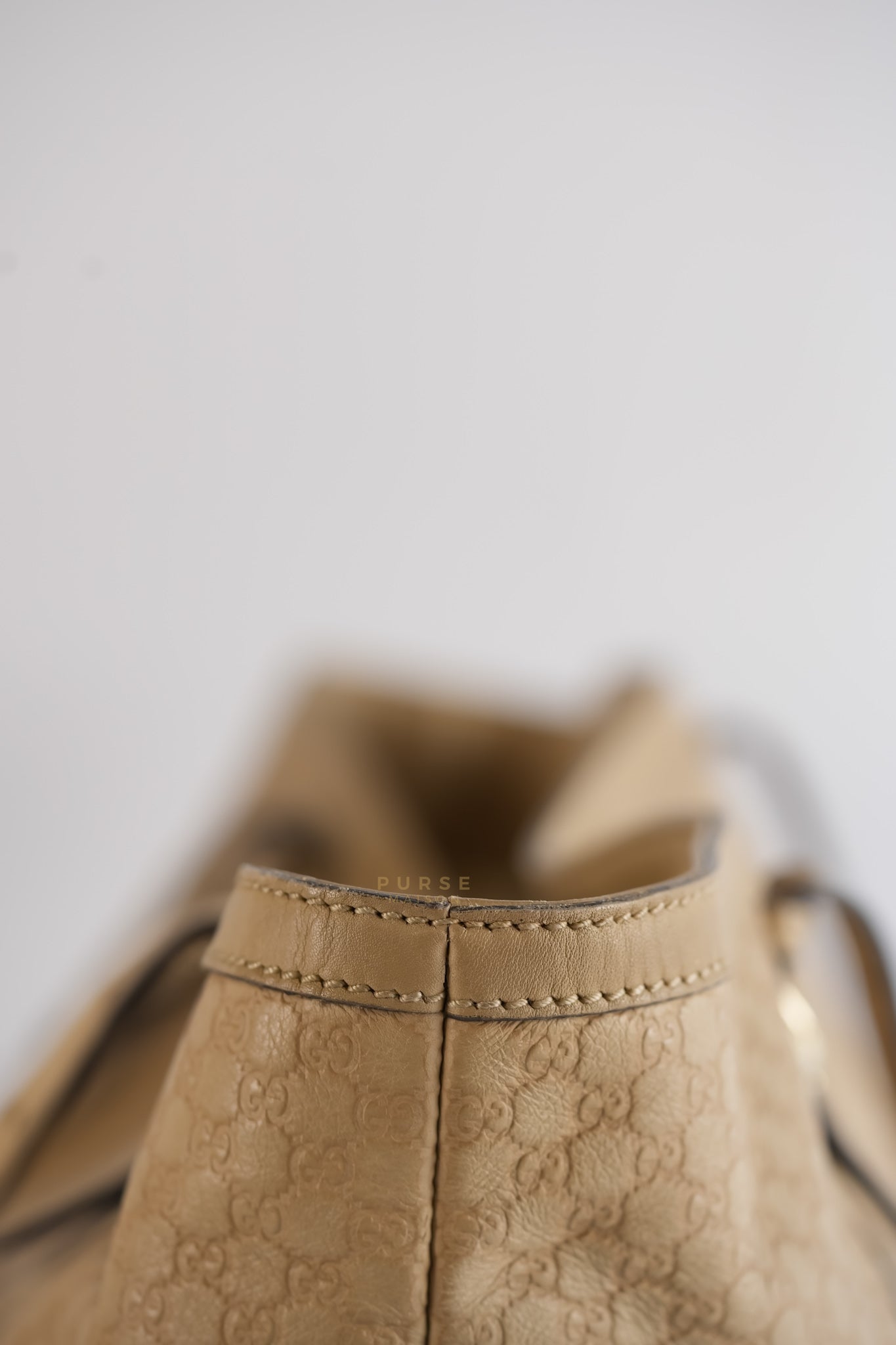 Microguccissima Leather Tote Bag in Beige | Purse Maison Luxury Bags Shop