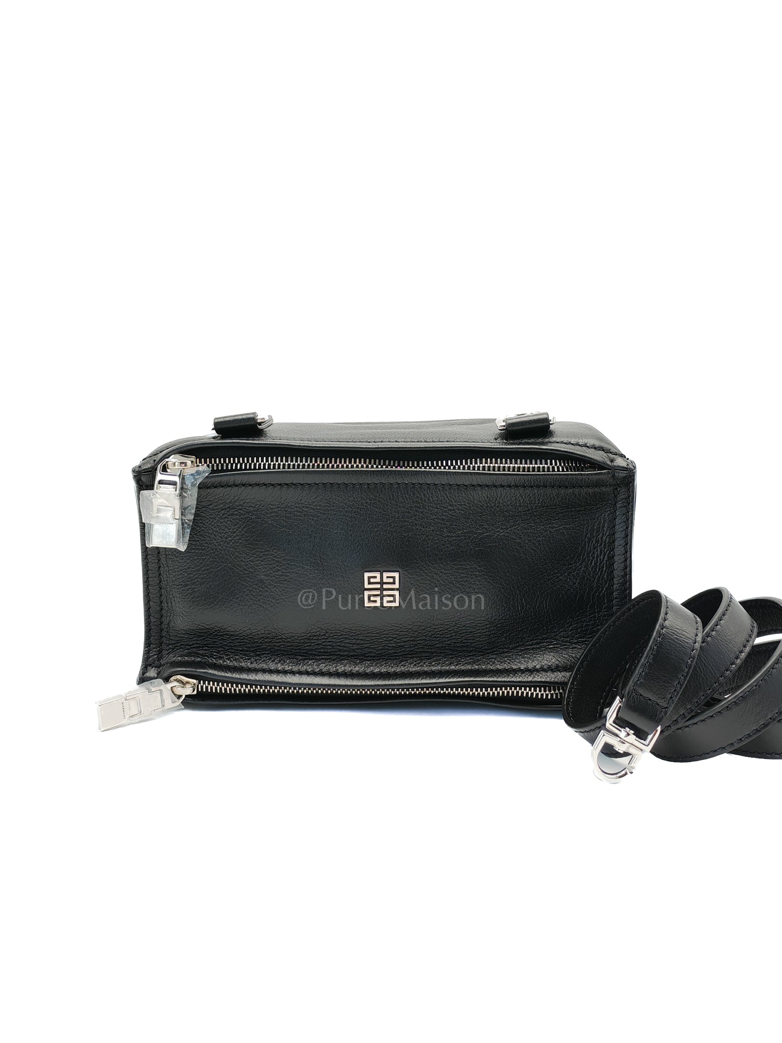 Min Pandora in Black Soft Calfskin Leather Crossbody Bag | Purse Maison Luxury Bags Shop