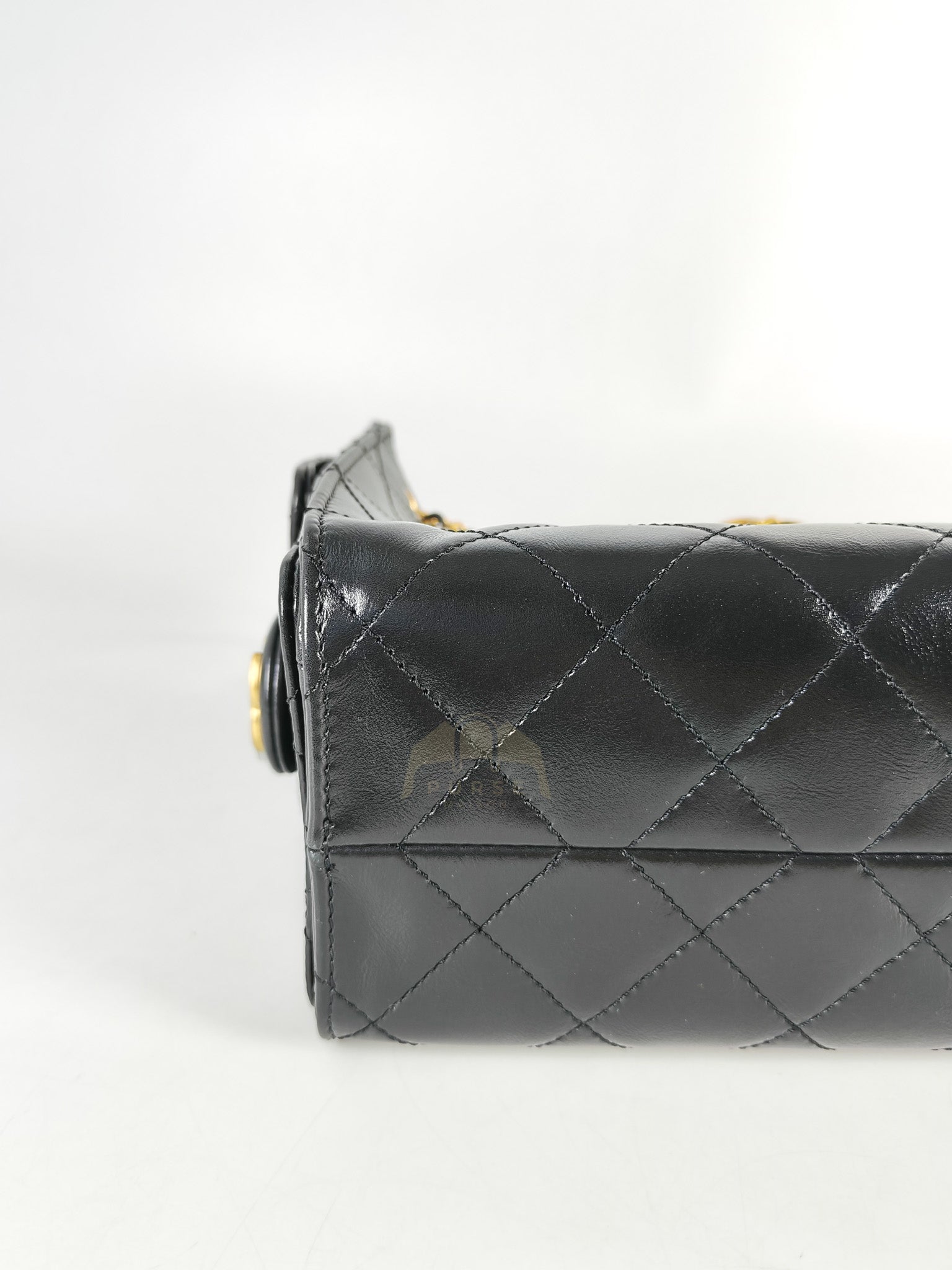 Mini 25 in Black Shiny Calfskin Leather Mix Hardware (Microchip) | Purse Maison Luxury Bags Shop