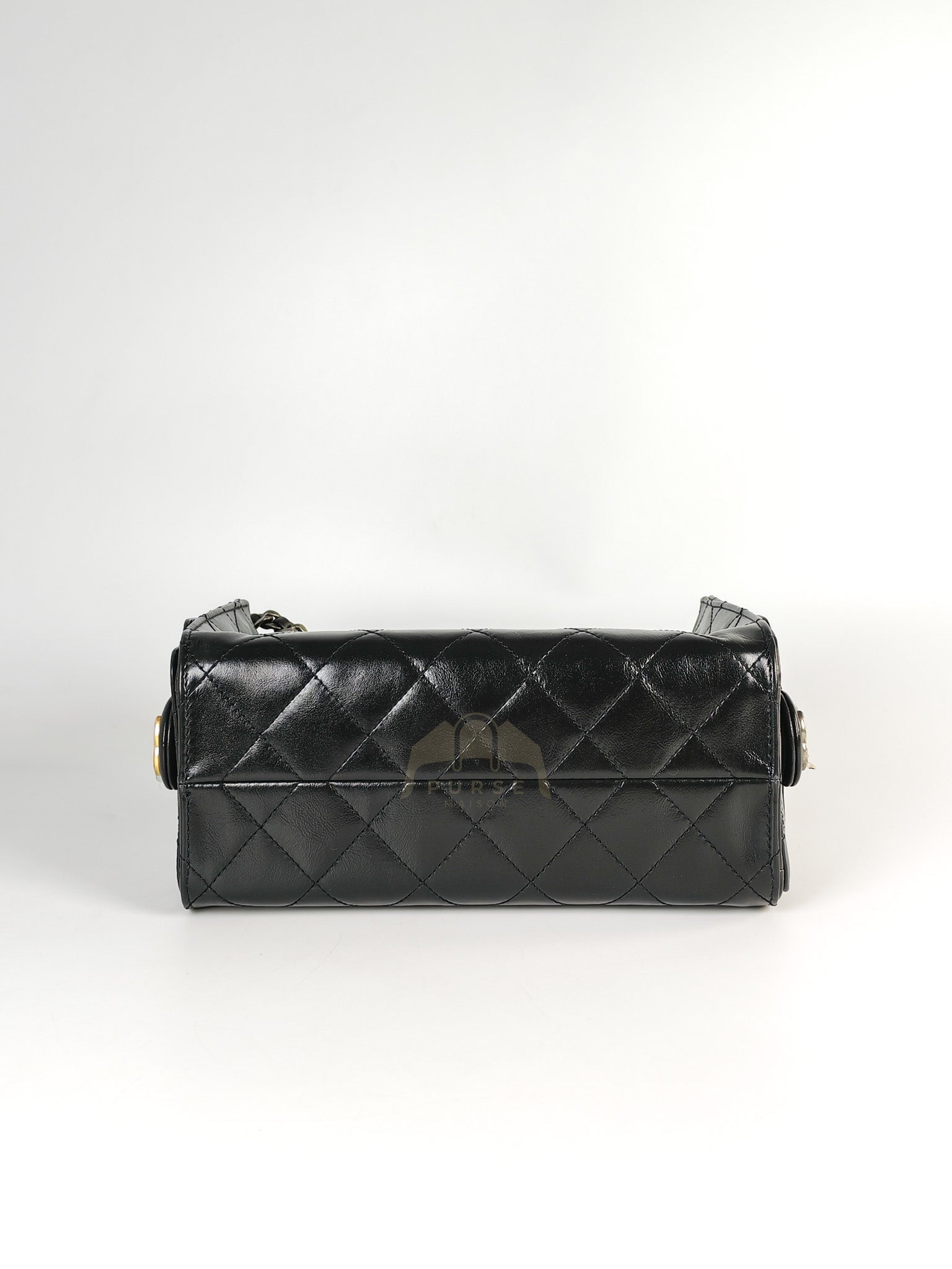 Mini 25 in Black Shiny Calfskin Leather Mix Hardware (Microchip) | Purse Maison Luxury Bags Shop