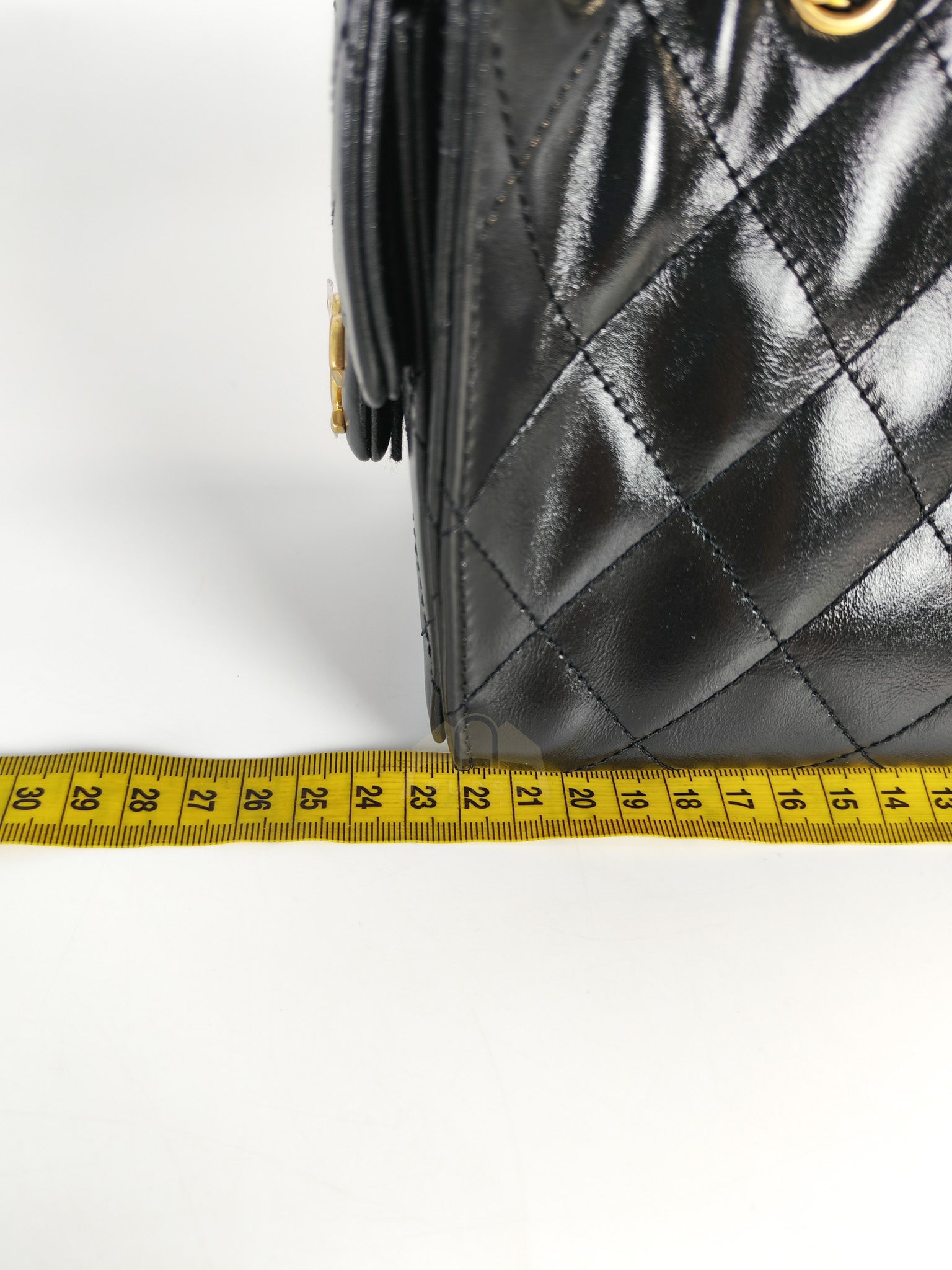 Mini 25 in Black Shiny Calfskin Leather Mix Hardware (Microchip) | Purse Maison Luxury Bags Shop