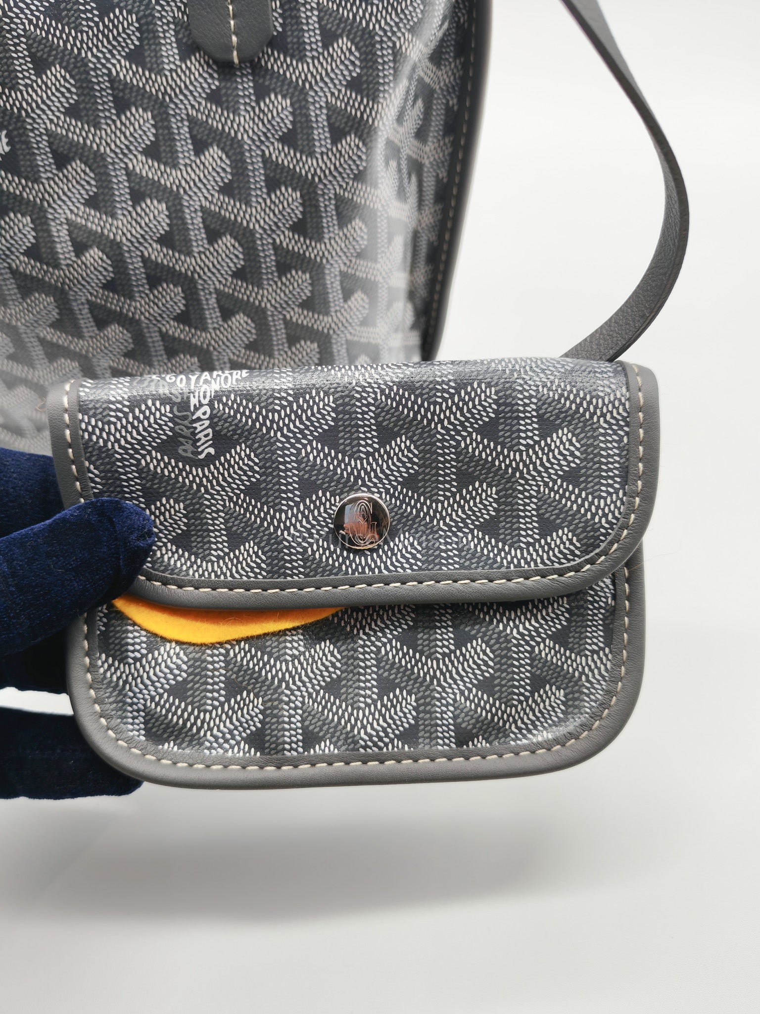 Mini Anjou Gray in Goyardine Canvas Tote Bag | Purse Maison Luxury Bags Shop