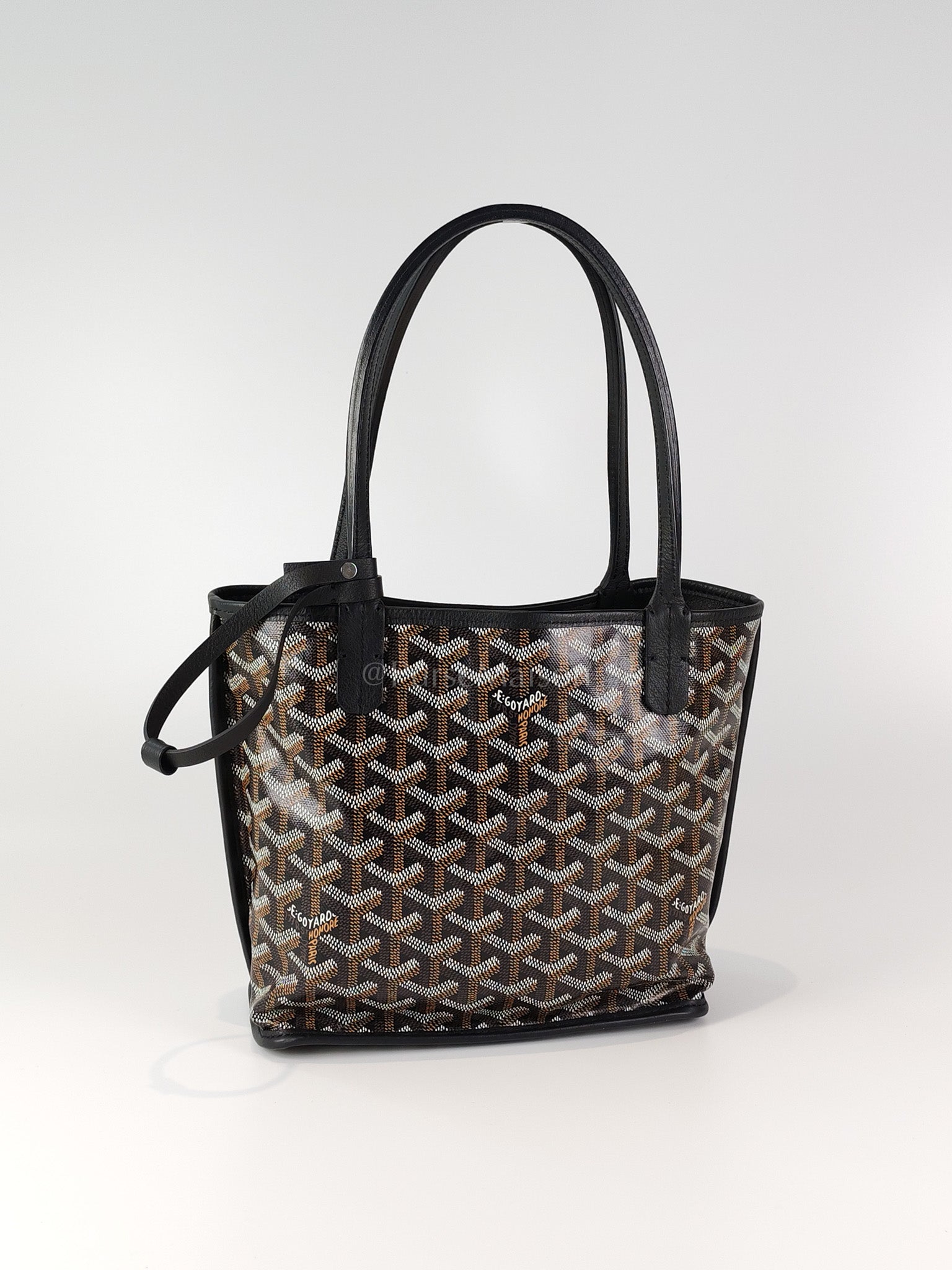 Mini Anjou in Black Goyardine Canvas | Purse Maison Luxury Bags Shop