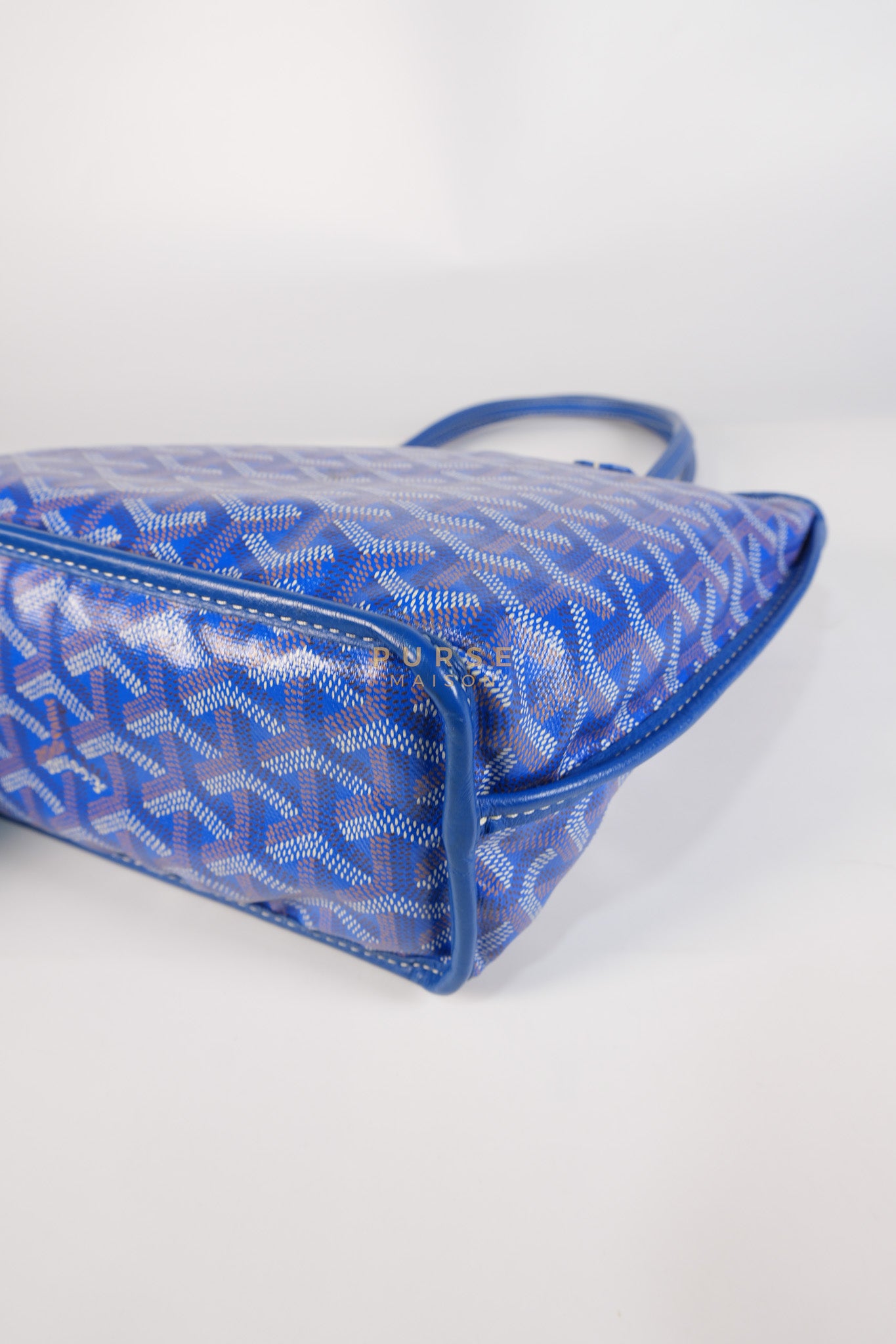 Mini Anjou in Blue Goyardine Canvas | Purse Maison Luxury Bags Shop