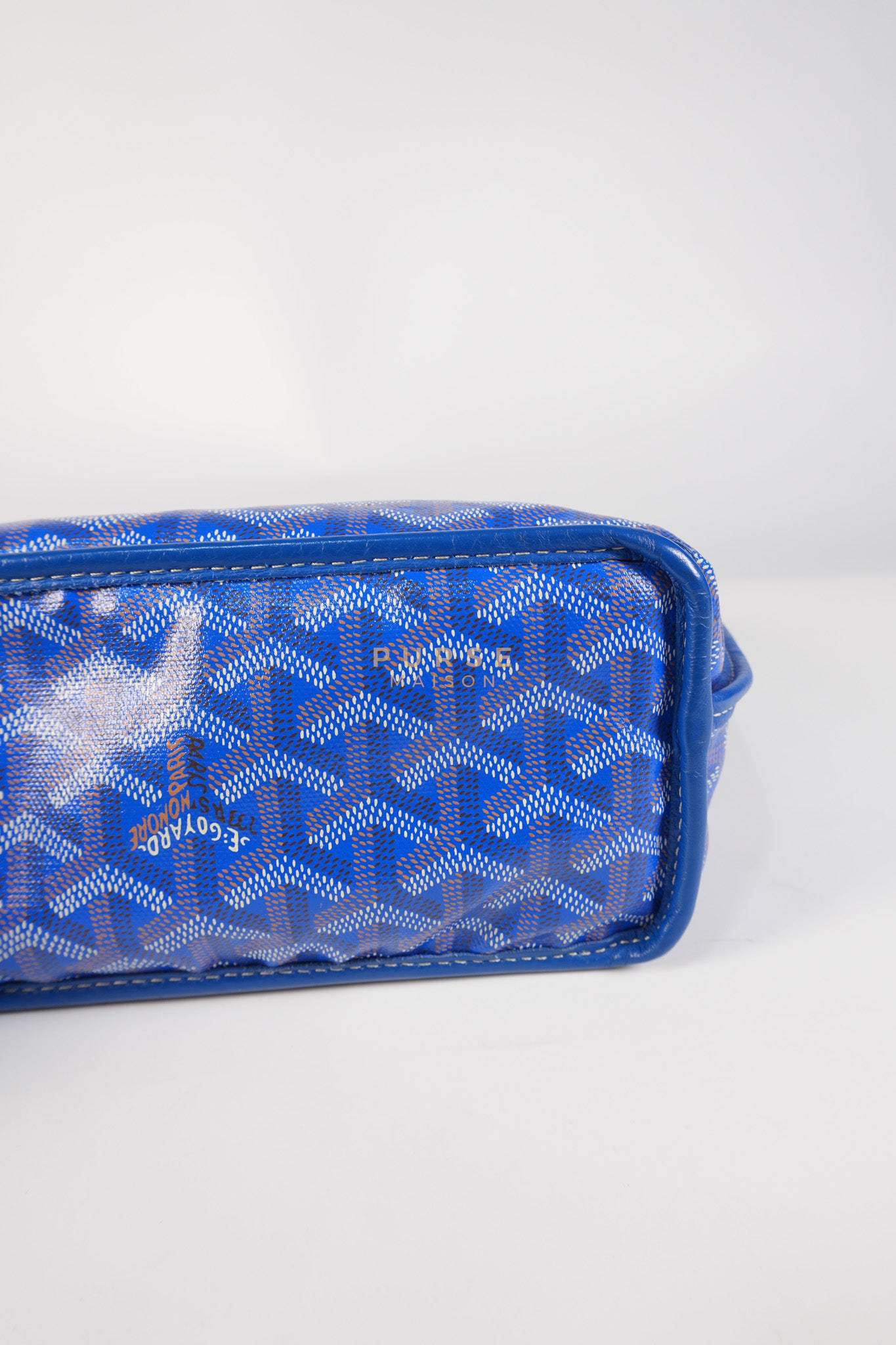 Mini Anjou in Blue Goyardine Canvas | Purse Maison Luxury Bags Shop