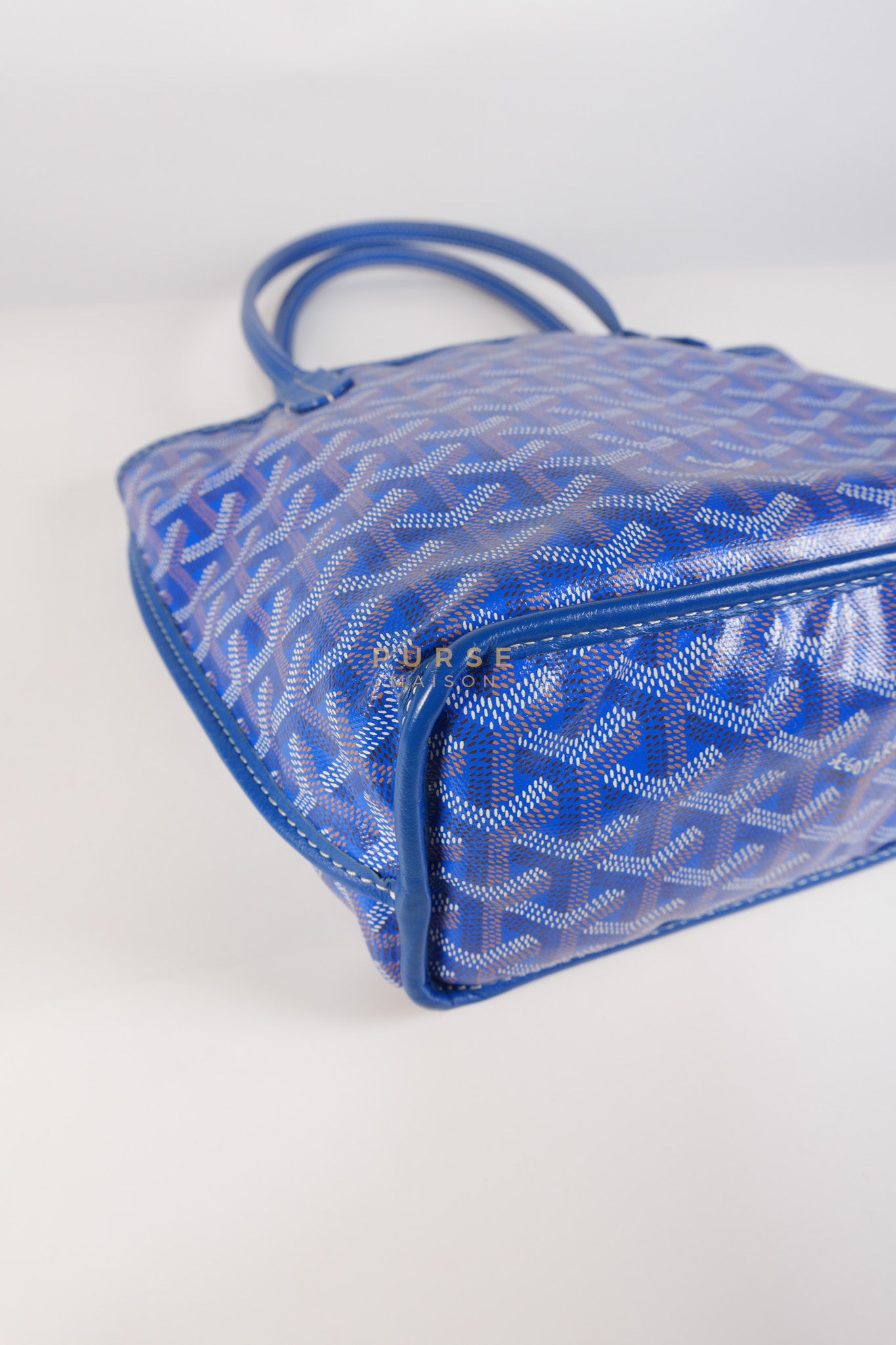 Mini Anjou in Blue Goyardine Canvas | Purse Maison Luxury Bags Shop
