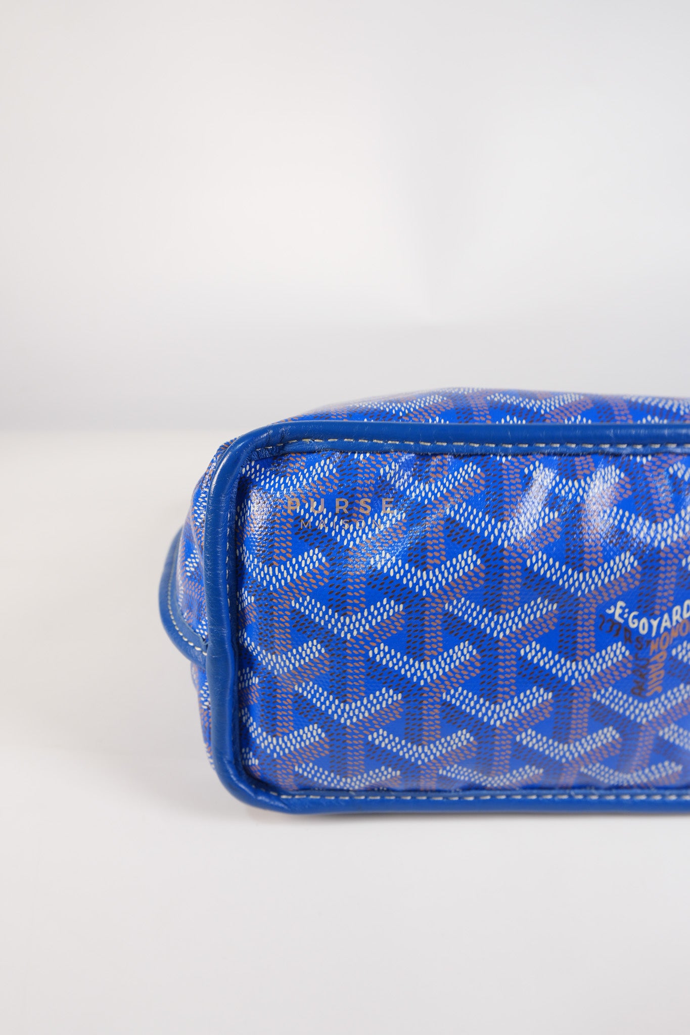 Mini Anjou in Blue Goyardine Canvas | Purse Maison Luxury Bags Shop