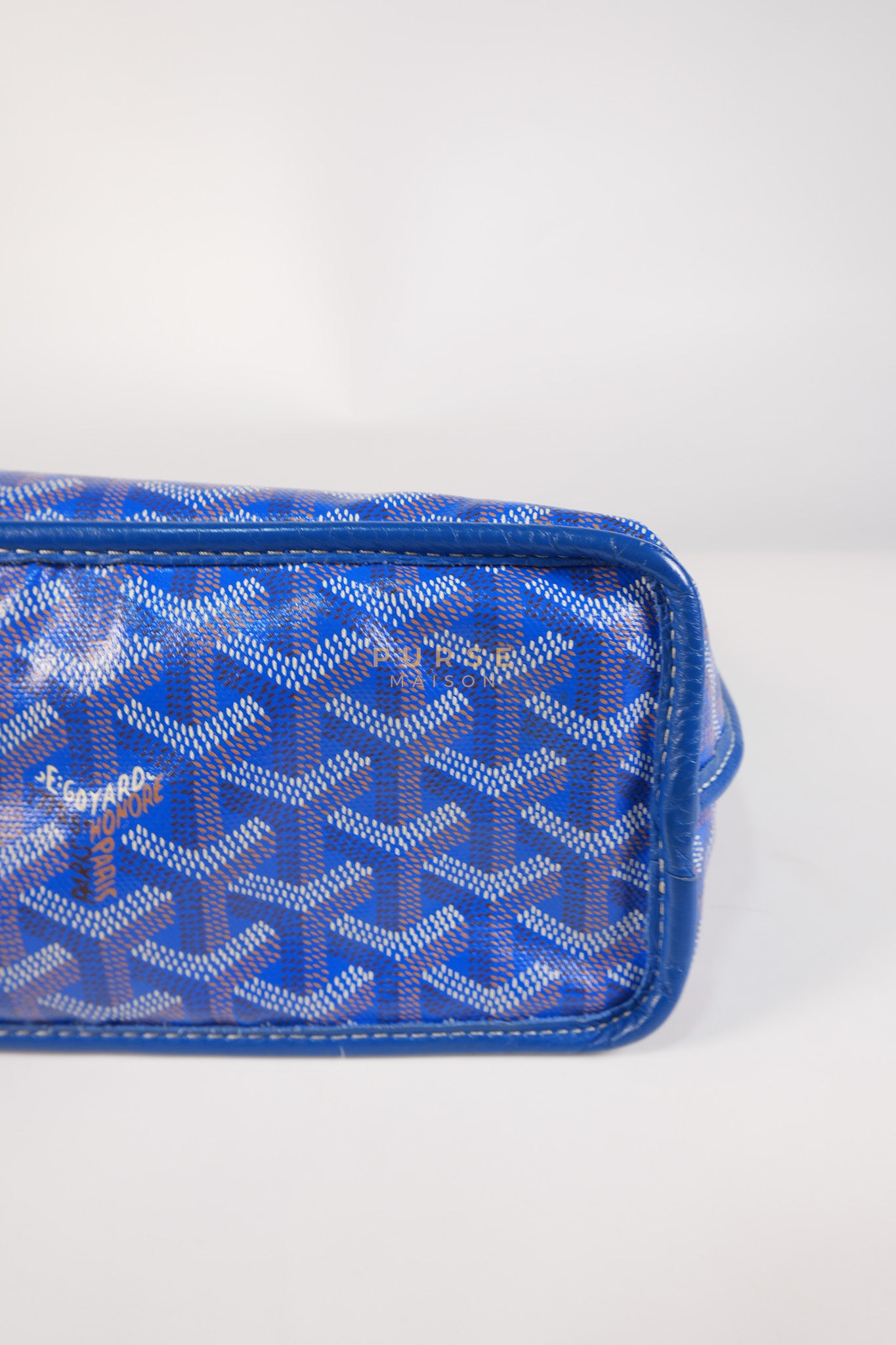 Mini Anjou in Blue Goyardine Canvas | Purse Maison Luxury Bags Shop