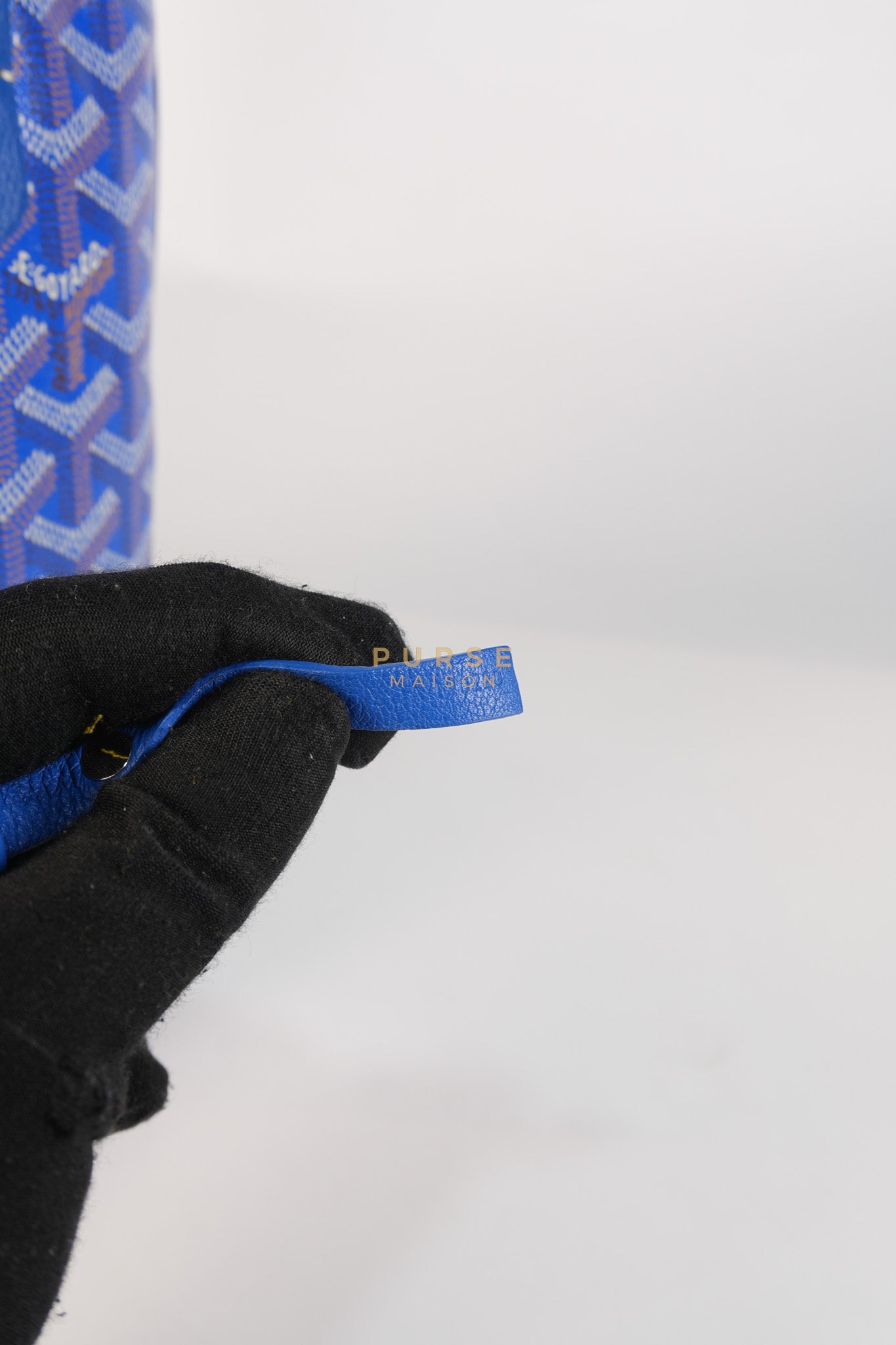 Mini Anjou in Blue Goyardine Canvas | Purse Maison Luxury Bags Shop