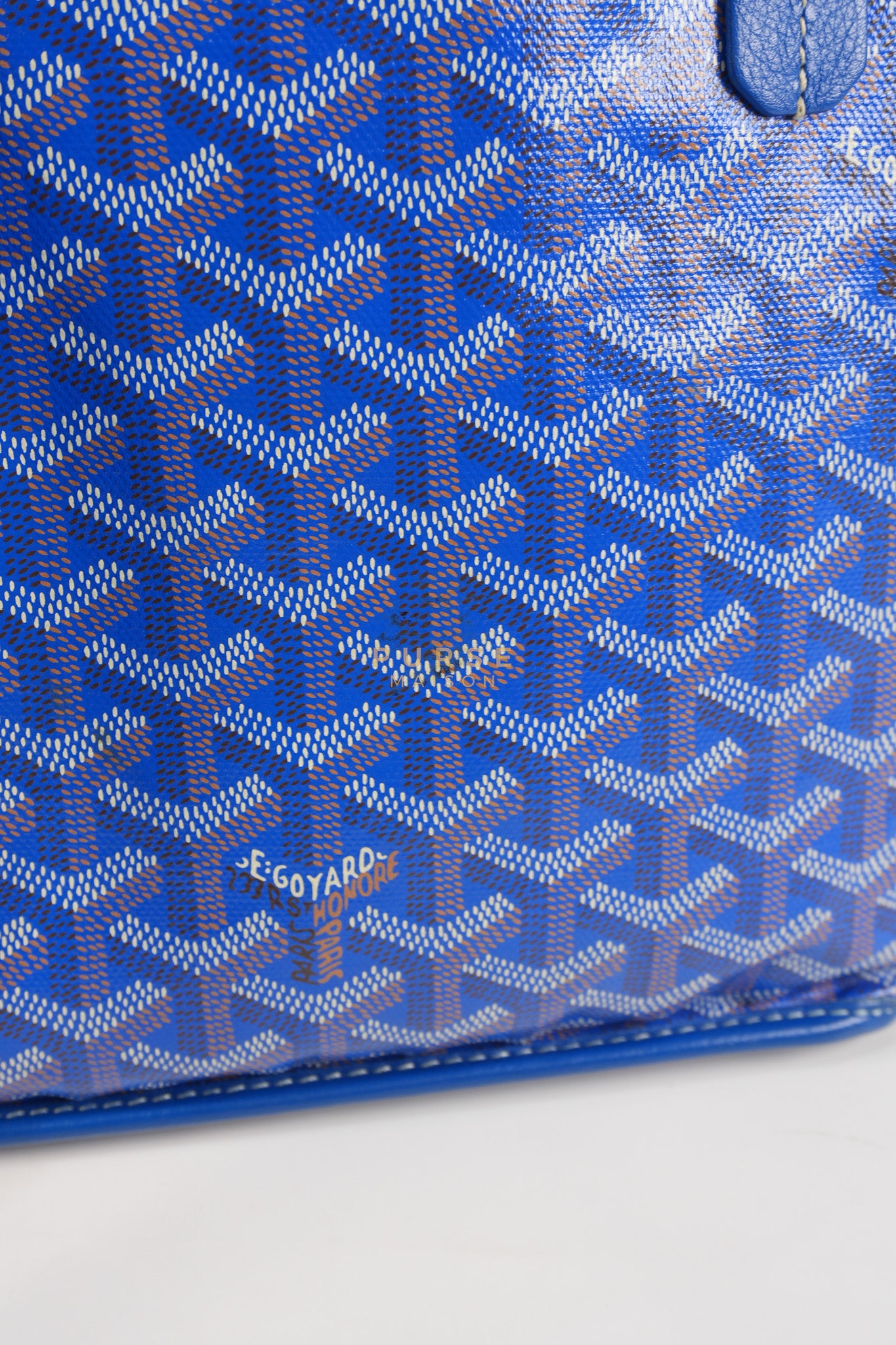 Mini Anjou in Blue Goyardine Canvas | Purse Maison Luxury Bags Shop