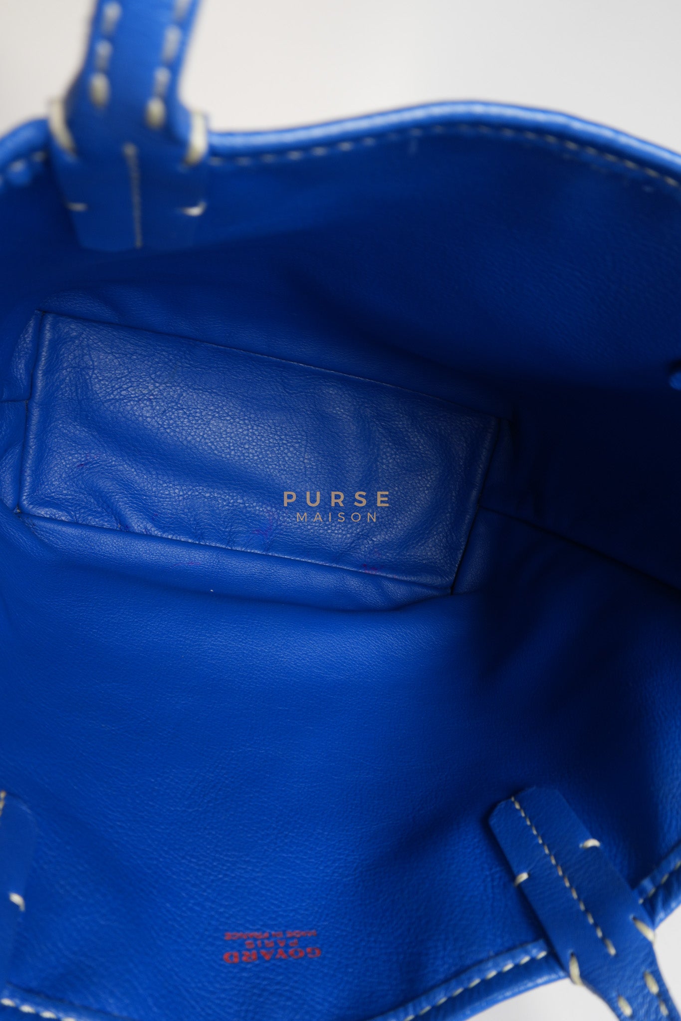 Mini Anjou in Blue Goyardine Canvas | Purse Maison Luxury Bags Shop