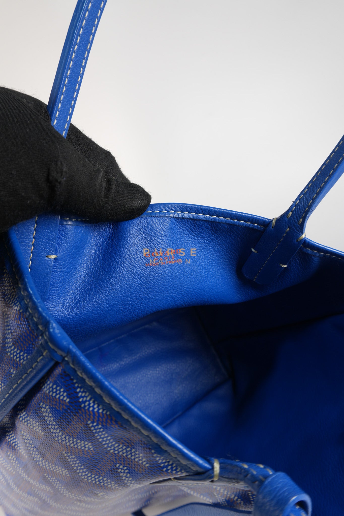 Mini Anjou in Blue Goyardine Canvas | Purse Maison Luxury Bags Shop