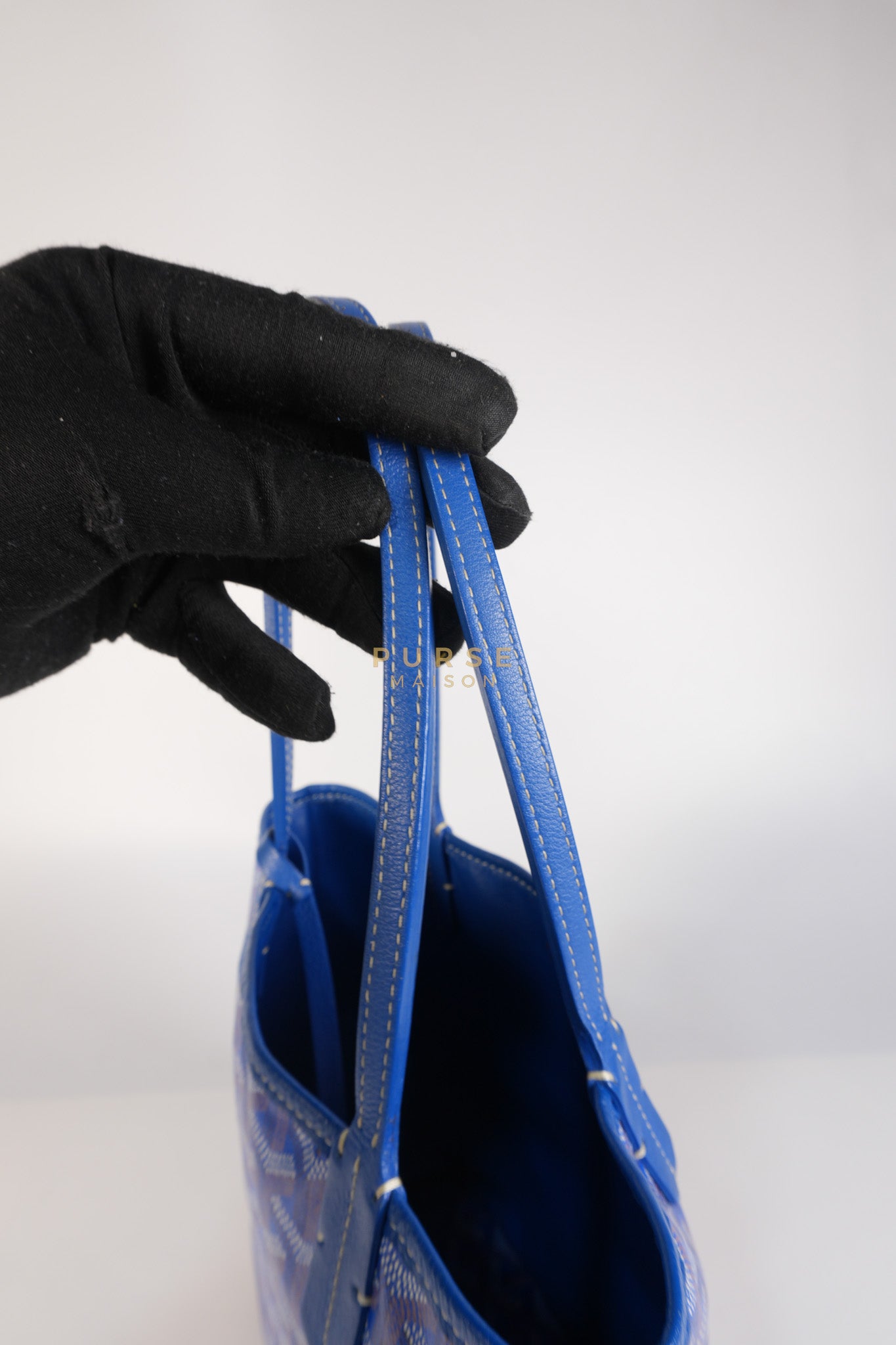 Mini Anjou in Blue Goyardine Canvas | Purse Maison Luxury Bags Shop