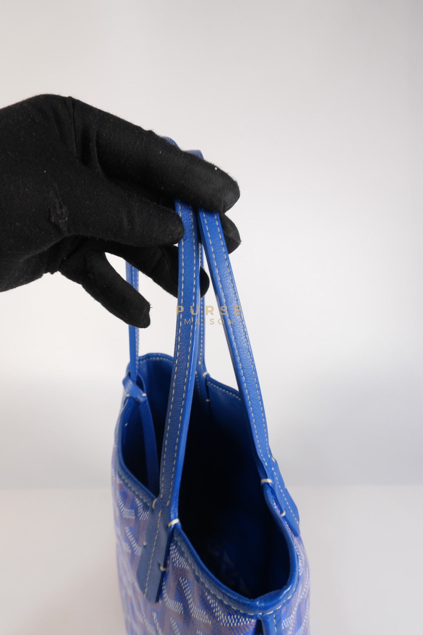 Mini Anjou in Blue Goyardine Canvas | Purse Maison Luxury Bags Shop