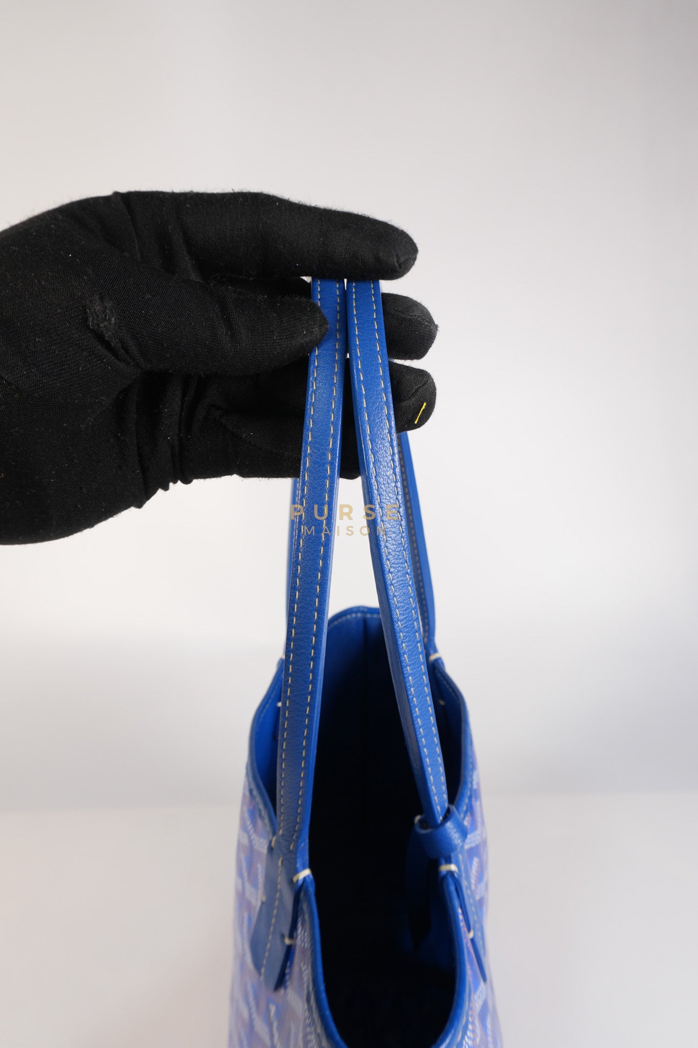 Mini Anjou in Blue Goyardine Canvas | Purse Maison Luxury Bags Shop