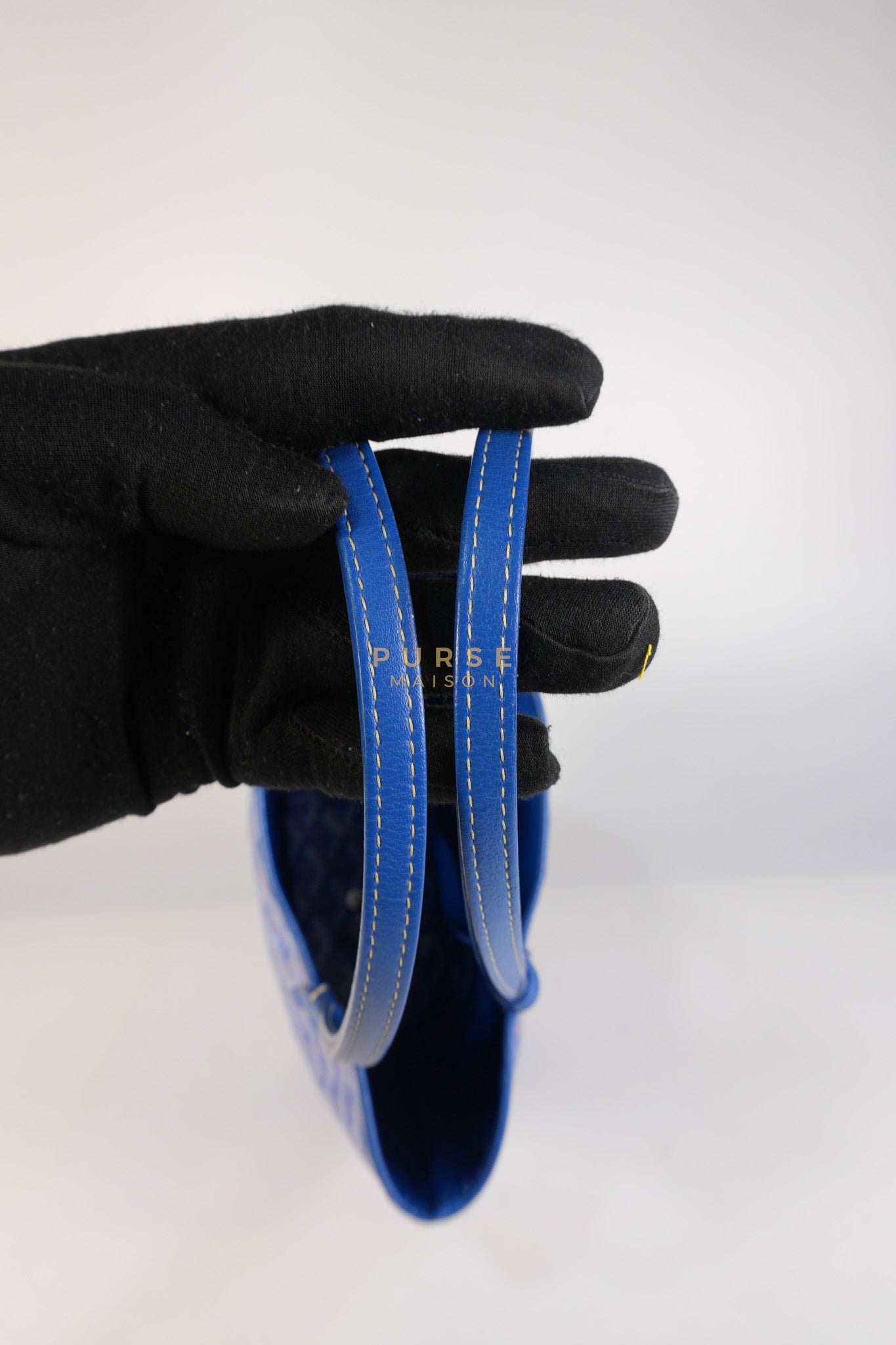 Mini Anjou in Blue Goyardine Canvas | Purse Maison Luxury Bags Shop