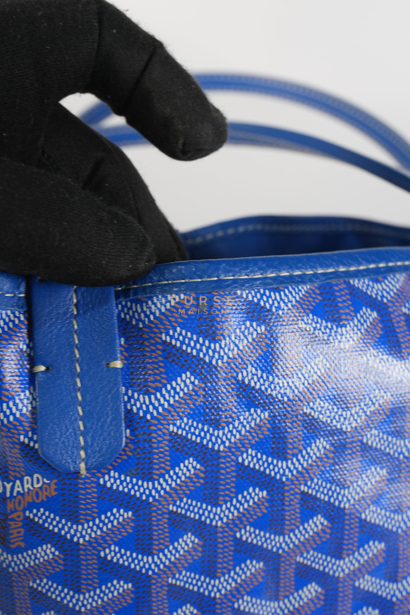 Mini Anjou in Blue Goyardine Canvas | Purse Maison Luxury Bags Shop