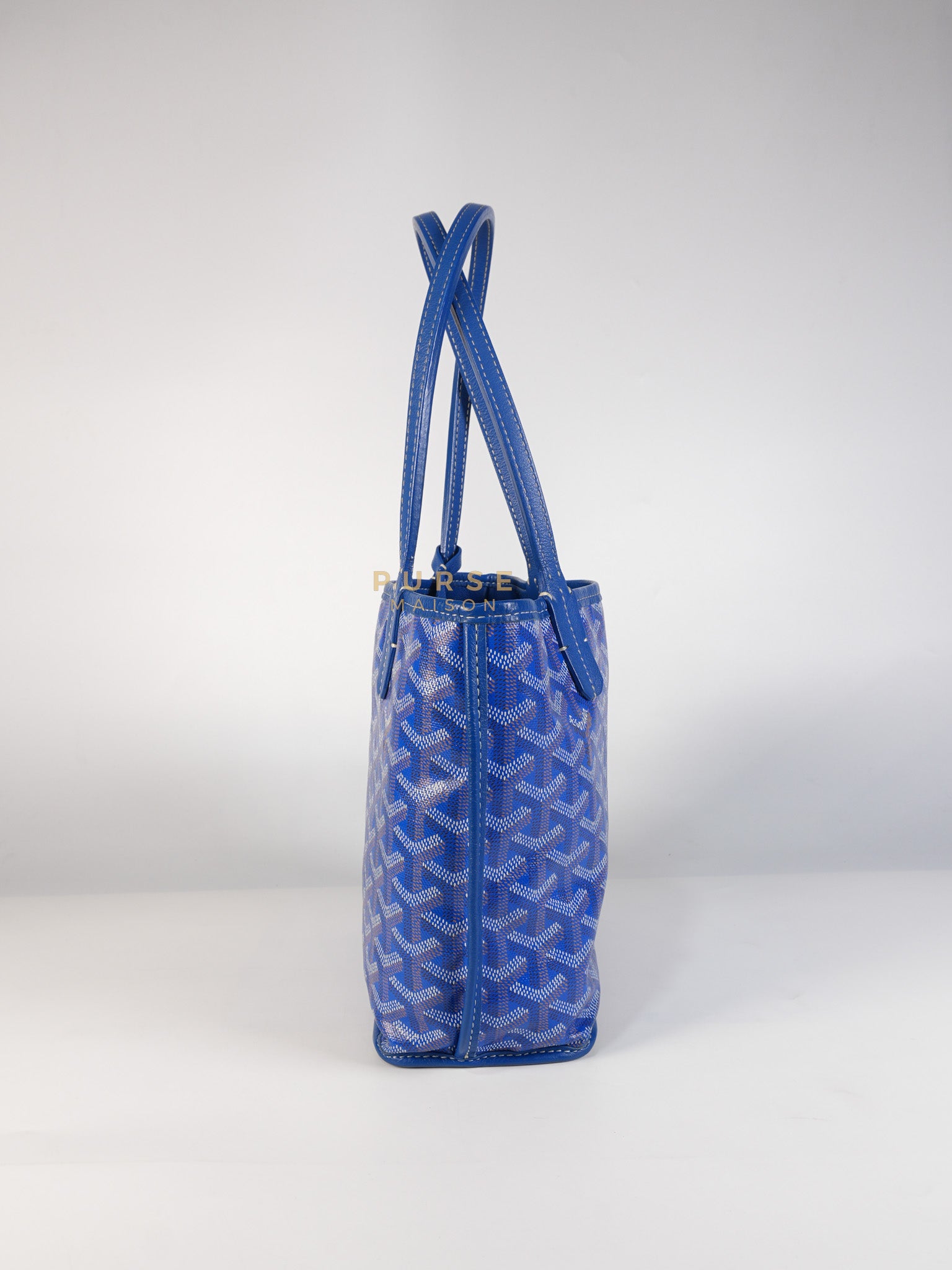 Mini Anjou in Blue Goyardine Canvas | Purse Maison Luxury Bags Shop