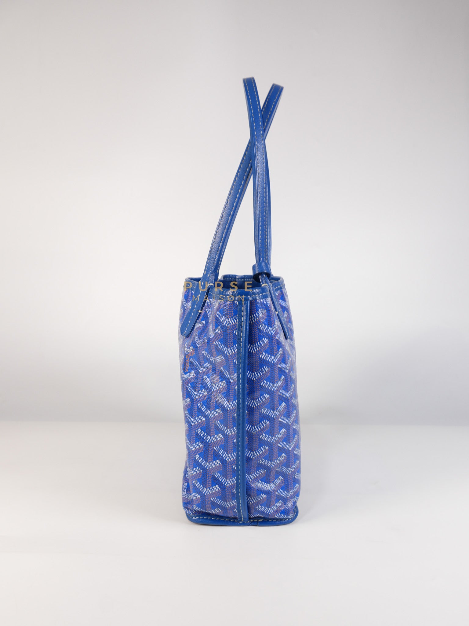 Mini Anjou in Blue Goyardine Canvas | Purse Maison Luxury Bags Shop