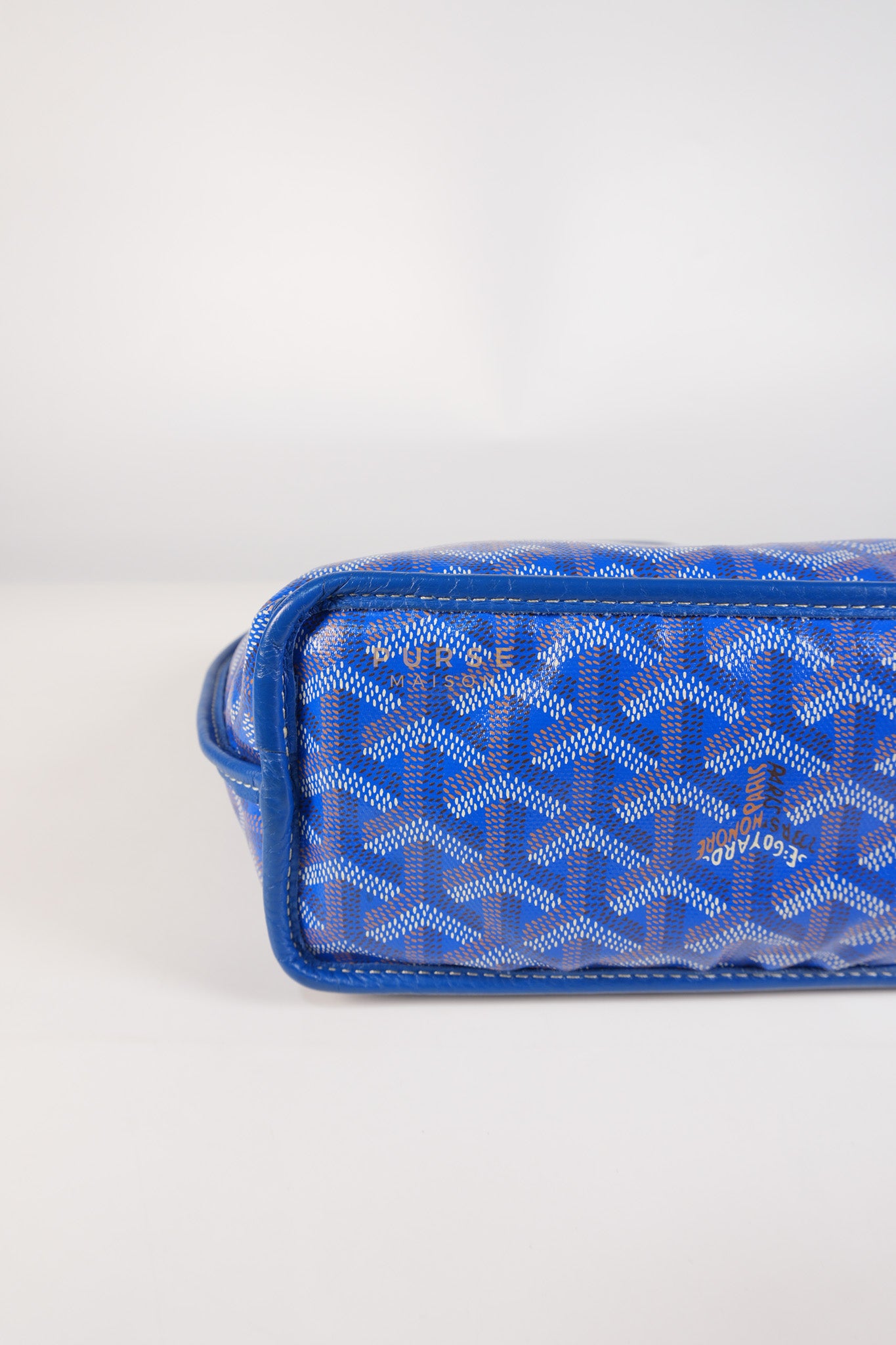 Mini Anjou in Blue Goyardine Canvas | Purse Maison Luxury Bags Shop